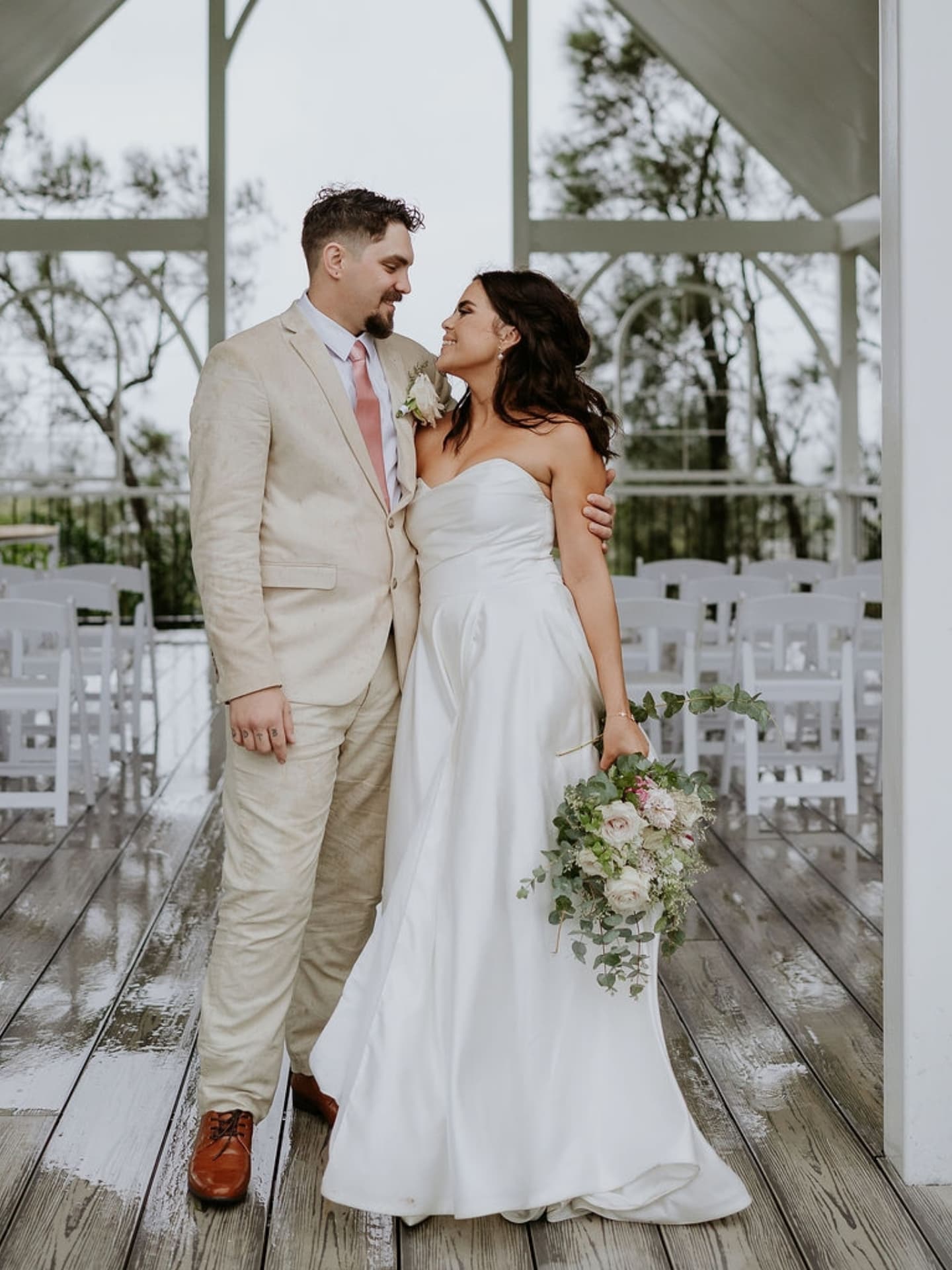 When it rains on your wedding day, it’s totally valid to feel all the feelings. You’ve dreamt of this day, planning every detail for months, possibly years.
Karli was determined to have her outdoor ceremony, rain or shine. Until it started raining sideways, and there was no possible way to move forward without every single person getting completely soaked.
In the end, we moved things inside, her horse and carriage entrance still went ahead (thanks to the brilliant team at Sandstone Point Hotel's quick thinking!), and the atmosphere was filled with warmth, love, and some of the most supportive humans I’ve ever seen.
I have no doubt that their family and friends would've stood outside in the pouring rain if that’s what they wanted.
Sometimes, the day looks a little different than planned. But just remember the reason you are there, and try to make the best of the things you can't control.
@kaylatemplephotography
@sandstonepointweddings
@sandstonepoint