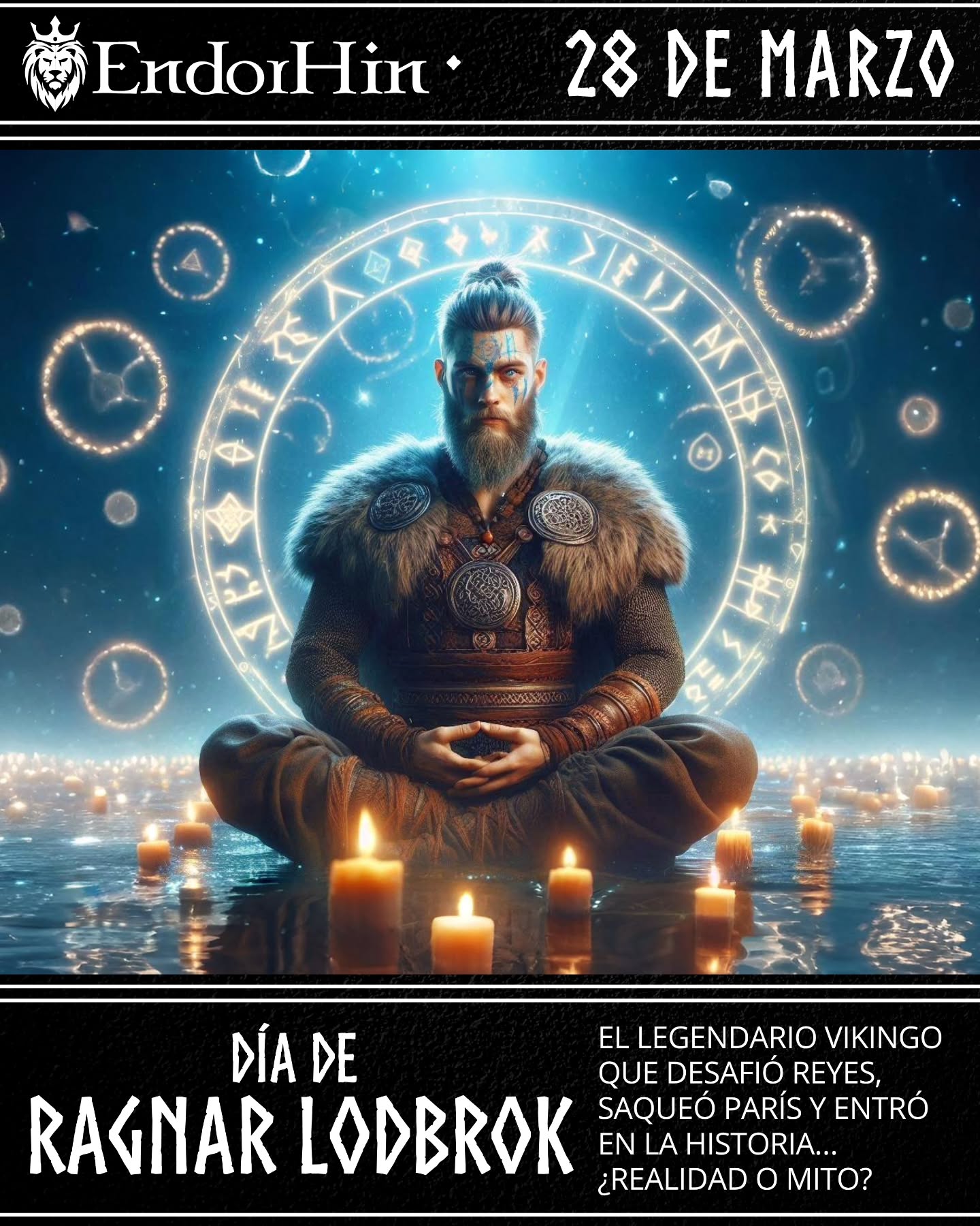 📜 28 de marzo – Día de Ragnar Lodbrok ⚔️🔥
Hoy recordamos a uno de los vikingos más legendarios de la historia: Ragnar Lodbrok. ¿Realidad o mito? 🤔
🔹 Líder de incursiones en Inglaterra y Francia.
🔹 Protagonista del legendario ataque a París en el 845 d.C.
🔹 Padre de grandes conquistadores vikingos.
🔹 Inspiración de la serie Vikings.
💡 Pero… ¿Realmente existió Ragnar? ¿O es solo un personaje de las sagas? 🤯
Descubre su historia y su legado en nuestro carrusel 🔄 y cuéntanos en los comentarios:
¿Qué piensas sobre Ragnar Lodbrok? ⚔️🔥
✨ Swipe para descubrir la verdad ➡️➡️
.
.
.
.
.
.
.
.
.
#Vikingos #RagnarLodbrok #HistoriaNórdica #MitologíaNórdica #SagasNórdicas GuerrerosVikingos Tarot TarotChile TarotColombia LecturaDeTarotOnLine RunasNordicas RunasVikingas