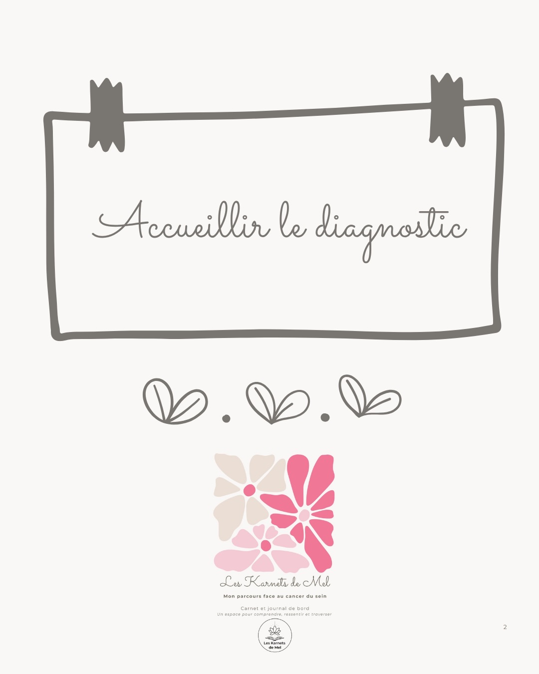 Extrait choisi du Karnet : Accueillir le diagnostic.
#leskarnetsdemel #journaldebord #cancerdusein
Annonce. Tsunami. Émotions. Art-thérapie.