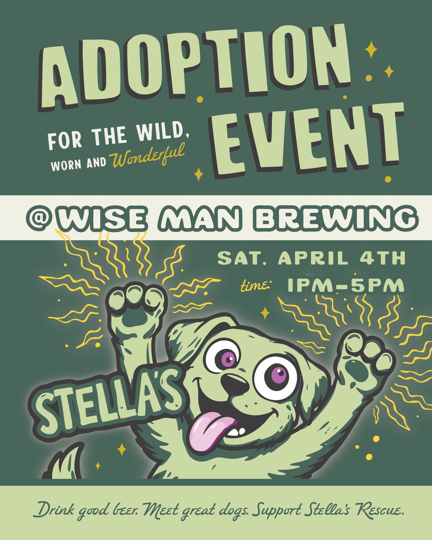 Join us at @wisemanbeer this Saturday, April 4th from 1–5pm for an adoption event with Stella’s Rescue.
We’re bringing dogs, cats, and plenty of personality.
Come grab a beer, meet the crew, and help us find some forever homes.
New spot, same mission 🤍
#stellasrescue #adoptdontshop #rescueanimals #winstonsalem #wsnc #wisemanbrewing #dogadoption #catadoption #supportlocal #drinklocal #rescuedogs #rescuecats #foreverhome #animalrescue