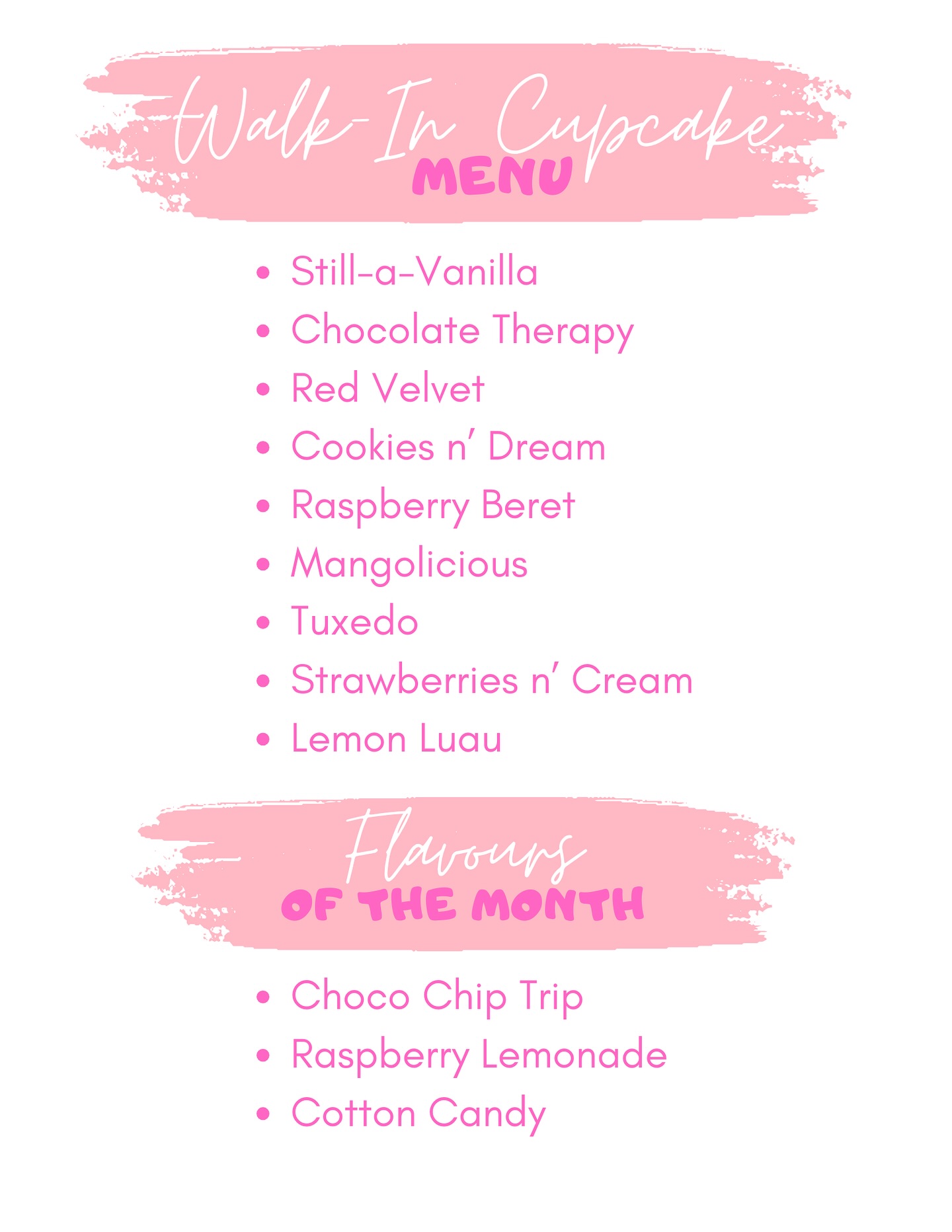 Our April Walk-In Cupcake Menu is here 🧁✨
Featuring 3 special flavours alongside our crowd favourites:
🍪 Choco Chip Trip – chocolate chip cake, brown sugar buttercream & a cookie on top
🍋 Raspberry Lemonade – vanilla raspberry cake with lemon buttercream & raspberry compote
🍭 Cotton Candy – a sweet favourite for kids (and kids at heart!)
We’re open 10:30am–4pm today, closed tomorrow for Good Friday, and back open for the weekend ✨
Come by and try them!
#AprilFlavours #CupcakeMenu #WalkInMenu #MississaugaBakery #MississaugaCakes #StreetsvilleBakery #GTABakery #NutFreeBakery #NutFreeCakes #CupcakeLovers #ButtercreamCakes #CustomCupcakes #FreshCupcakes #SweetTreats #LocalBakeryMississauga