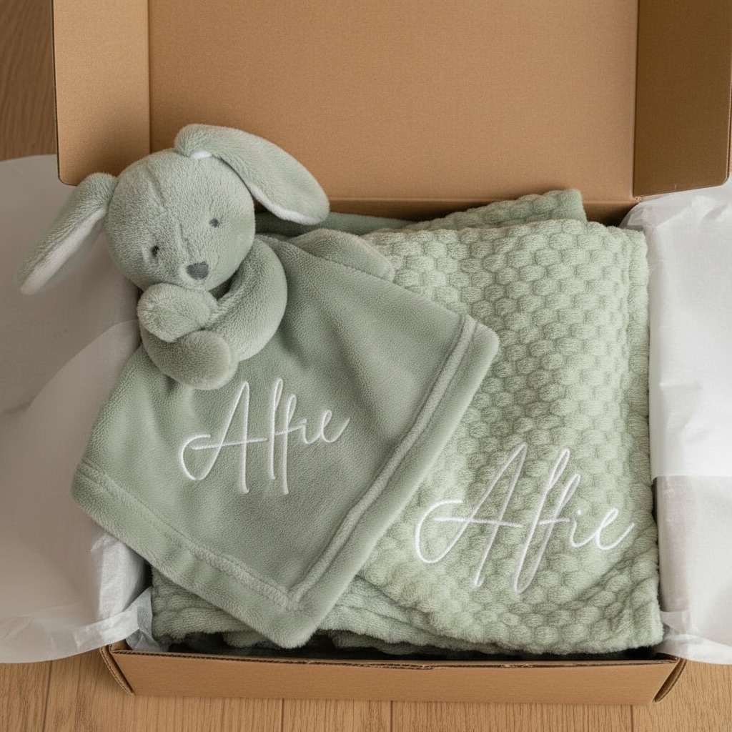 Easter is approaching 🐣🐰 So let’s showcase our adorable bunny sets ✨🫶🏻 #babygift #liverpool #personalisedgift #babynames #babyshower