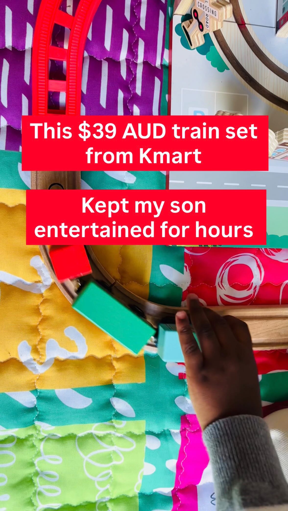 *This is NOT a sponsored post. Are you wanting to cut back on screen time but are struggling to find ideas to keep your child entertained? Check out this great $39 AUD train set đ from Kmart Australia.
It kept my son occupied for hours and was a great way to encourage independent play. Available at Kmart Australia now.
#kmart #kmartaus #screenfree #kidsactivity #australia