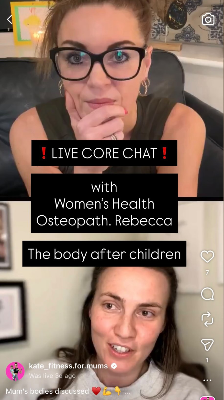 Mum’s bodies discussed ♥️💪👇
I feel like we’re the A-Team NGL 🤣
LIVE Q&A with Women’s Health Osteopath & Mummy MOT Practitioner @rebeccaosteocoach
Rebecca is also postpartum (with a 3yo too ☺️) and is just finishing the Beginner’s Core Builder program 🙌.
Catch up and hear about 👇
✨ Exercising with a prolapse
✨ The value of core strength for pelvic floor health
✨ C-Section scars
✨ Exercise not looking perfect as a mum
✨ Hip clicking during exercise
✨ Core exercise for pain management ✨ Maternal mental health
All whilst Rebecca had baby Parker attached 🥹 (what woman!!)
Keep your eyes peeled for our next chat 👀 and let me know if you have any body struggles which we can support with 🥰
#motherhoodjourney #corestrengthening #exerciseformums #maternalmentalhealth