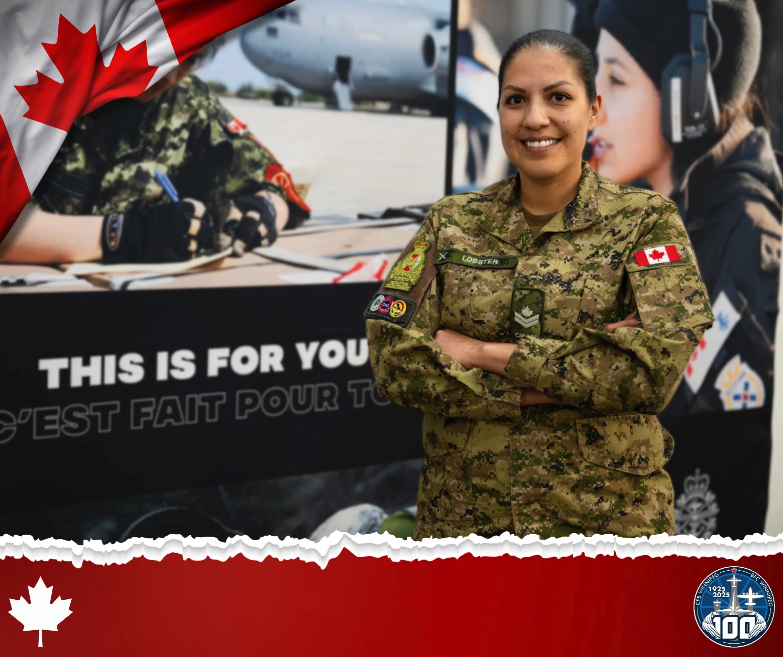 Your Wing, Your People continues to recognize the roles that support CFB Winnipeg.
As we celebrate 100 years of CFB Winnipeg, meet this week’s featured member and learn more about the team behind the mission.
https://17wingvoxair.com/your-wing-your-people/
"I joined to serve my home and Native land. I was seeking a career that offered structure, stability, and discipline. My endless need to grow, learn, and evolve, has been sustained throughout my career."- Sergeant Linda Lobster
______________
Votre escadre, votre personnel continue de reconnaître les rôles qui soutiennent la BFC Winnipeg.
Alors que nous célébrons les 100 ans de la BFC Winnipeg, rencontrez le membre vedette de cette semaine et apprenez-en davantage sur l'équipe qui soutient la mission.
https://17wingvoxair.com/fr/your-wing-your-people/
« Je me suis engagée pour servir mon pays et ma terre natale. Je recherchais une carrière qui m'offre une structure, une stabilité et une discipline. Mon besoin insatiable de progresser, d'apprendre et d'évoluer m'a accompagnée tout au long de ma carrière. » - Sergent Linda Lobster