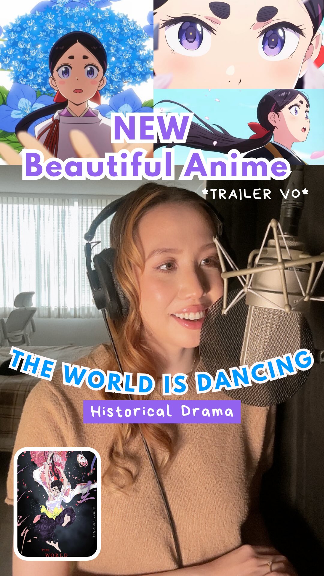 Timmy Chalamet won’t appreciate this anime, but we will 😉
The World Is Dancing is a fictionalized story of the early life of Zeami Motokiyo: Japanese aesthetician, actor, playwright and Noh theatre performer.
As someone who LOVES the theatre and dance, I can’t wait to see it! The story looks like a rollercoaster of emotions and I’m so ready! Really looking forward to seeing what you all think about this too 😊
📺 Plot Summary (source: My Anime List)
One does not need dance to live.
In 1374, during the turbulent age when the Northern and Southern Courts were locked in conflict, the Northern Court’s shogun, Ashikaga Yoshimitsu, was becoming an increasingly dominant force.
Born the son of Kanami, head of the Kanze troupe of sarugaku performers, Oniyasha drifts through his days with a hazy question lodged in his heart: Why do people dance? His spirit remains clouded, until the day he encounters a dance that is truly “good.”
Curious, sensitive, and strikingly beautiful, the boy meets people, laughs, cries, confronts his own weaknesses, and slowly begins to shape a new form of dance for a world steeped in impermanence.
🍓Looking for a cozy bestie you can nerd out with? Follow me! 🥰
🏷️ #animerecommendations #animedrama #voiceactor #manga #theworldisdancing