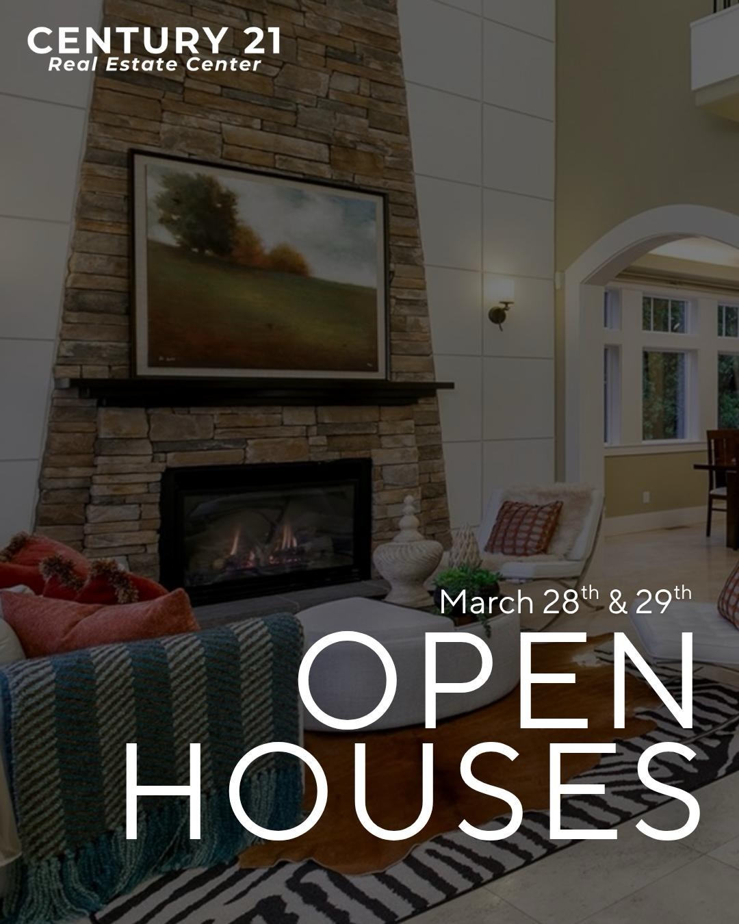 A full weekend of homes to explore across the area 🏡
Different styles, different neighborhoods, and plenty of opportunities to find the one that feels just right! ✨ 🌸
#OpenHouseWeekend #Century21RealEstateCenter
