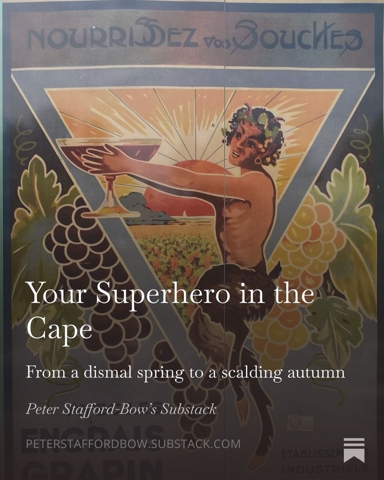 My publisher has vetoed yet another title suggestion for the next Felix Hart novel, the prudes. I’ve been drinking a lot of wine in a sweltering South African autumn. A man offered me magic gummies, and I propose a solution to claretgate.
Link to all this and more in the bio.
#hungtongue #buffbacchus