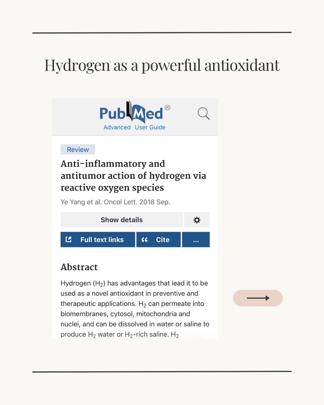 Hydrogen is not just another antioxidant.
It works selectively, reaching deep into cells and targeting the most harmful oxidative stress.
Backed by scientific research, hydrogen is gaining attention as a powerful tool for inflammation and cellular health.
#hydrogentherapy #biohacking #longevity #antioxidant #wellness