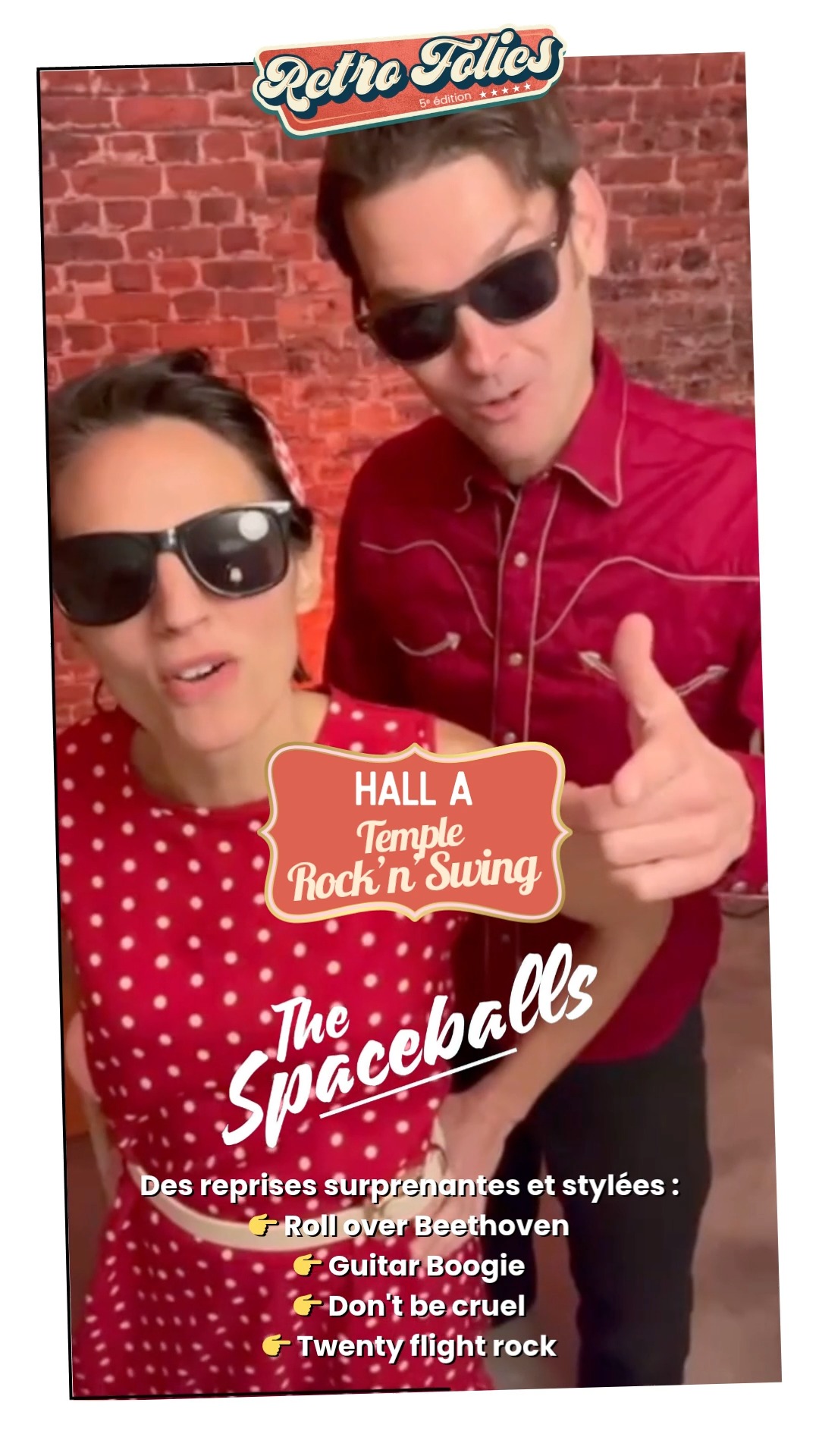 🎤 The Spaceballs ont un message rien que pour vous !
Ils seront en concert à 16h le samedi 27 juin 2026 sur la Grande Scène du Hall A
Ainterexpo, Bourg-en-Bresse
🎫 Réserve ton pass prévente ici > bit.ly/RetroFolies26
#RetroFolies #RetroFolies2026 #Ainterexpo #BourgenBresse #Vintage #Concerts #Concertthespaceballs #Jukebox #twist #thespaceballs #50s