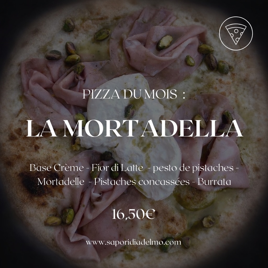 🍕✨ PIZZA DU MOIS – LA MORTADELLA ✨🍕
Chez Sapori di Adelmo, le mois commence avec une création gourmande et pleine d’élégance 🇮🇹
Découvrez La Mortadella, notre nouvelle pizza du mois :
🤍 Base crème
🧀 Fior di latte
🌿 Pesto de pistaches
🥓 Mortadelle
🥜 Pistaches concassées
🤍 Burrata
Une alliance parfaite entre douceur, onctuosité et authenticité italienne…
💶 16,50€
📅 Disponible dès maintenant
Laissez-vous tenter par cette recette généreuse et savoureuse, à déguster sans modération !
📍 : 3 rue Danton 69740 Genas
🌐 www.saporidiadelmo.com
#pizza #LaMortadella #SaporiDiAdelmo #genas #foodlover