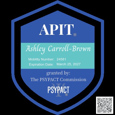 We are pleased to announce that I, Dr. Carroll-Brown, am now authorized to provide interjurisdictional telepsychology services. This means if you live in one of the states listed below, I can provide virtual therapy services to you. Book your free consultation with me today! Link in Bio.
PSYPACT is effective in the following states: AL, AZ, AR, CO, CNMI, CT, DE, DC, FL, GA, ID, IL, IN, KS, KY, ME, MD, MI, MN, MO, MS, MT, NE, NV, NH, NJ, NC, ND, OH, OK, PA, RI, SC, SD, TN, TX, UT, VT, VA, WA, WV, WI, and WY.
The following states are NOT a part of PSYPACT: Alaska, California, Guam, Iowa, Hawaii, Louisiana, Massachusetts, New Mexico, New York, Oregon, Puerto Rico, U.S. Virgin Islands