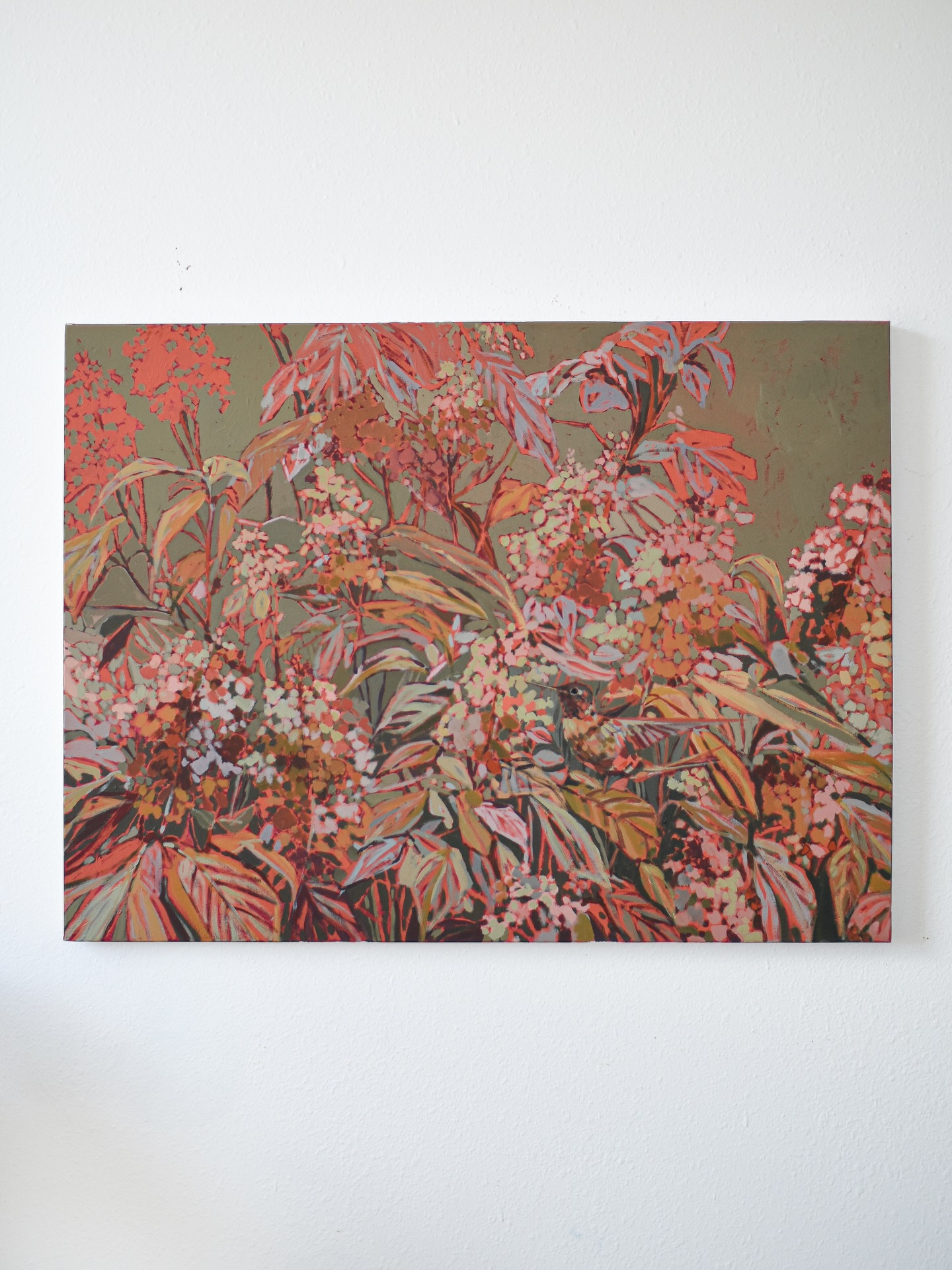 And here she is! I’m still on the hydrangea kick…. I just can’t stop painting them - especially since the ones in my backyard are starting to bloom!
“On Its Own Time” 30x40 - acrylic on canvas