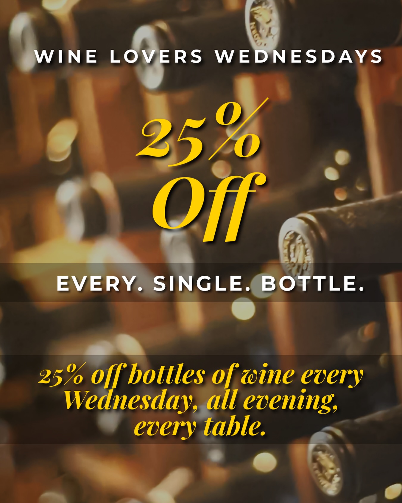 Wednesday nights just got a reason to order the good bottle.
Every Wednesday, we’re taking 25% off every bottle on our Wine Spectator award-winning list — all evening, dining room and bar. That Barolo you’ve been eyeing. The Brunello you’ve been saving for a special occasion. Wednesday is your night.
It’s one of the better ways to explore Italian food in Austin without the weekend wait.
Reservations at the link in bio or call us at (512) 349-7667.
📍 6203 N Capital of Texas Hwy, Austin, TX 78731
Pro tip: This is the night to let your server talk you into the bottle you’d normally pass on — the 25% makes it a lot easier to say yes to something you haven’t tried before.
#WineLoverWednesday #ItalianFoodAustin #AustinItalian #SienaAustin #TuscanCuisineATX