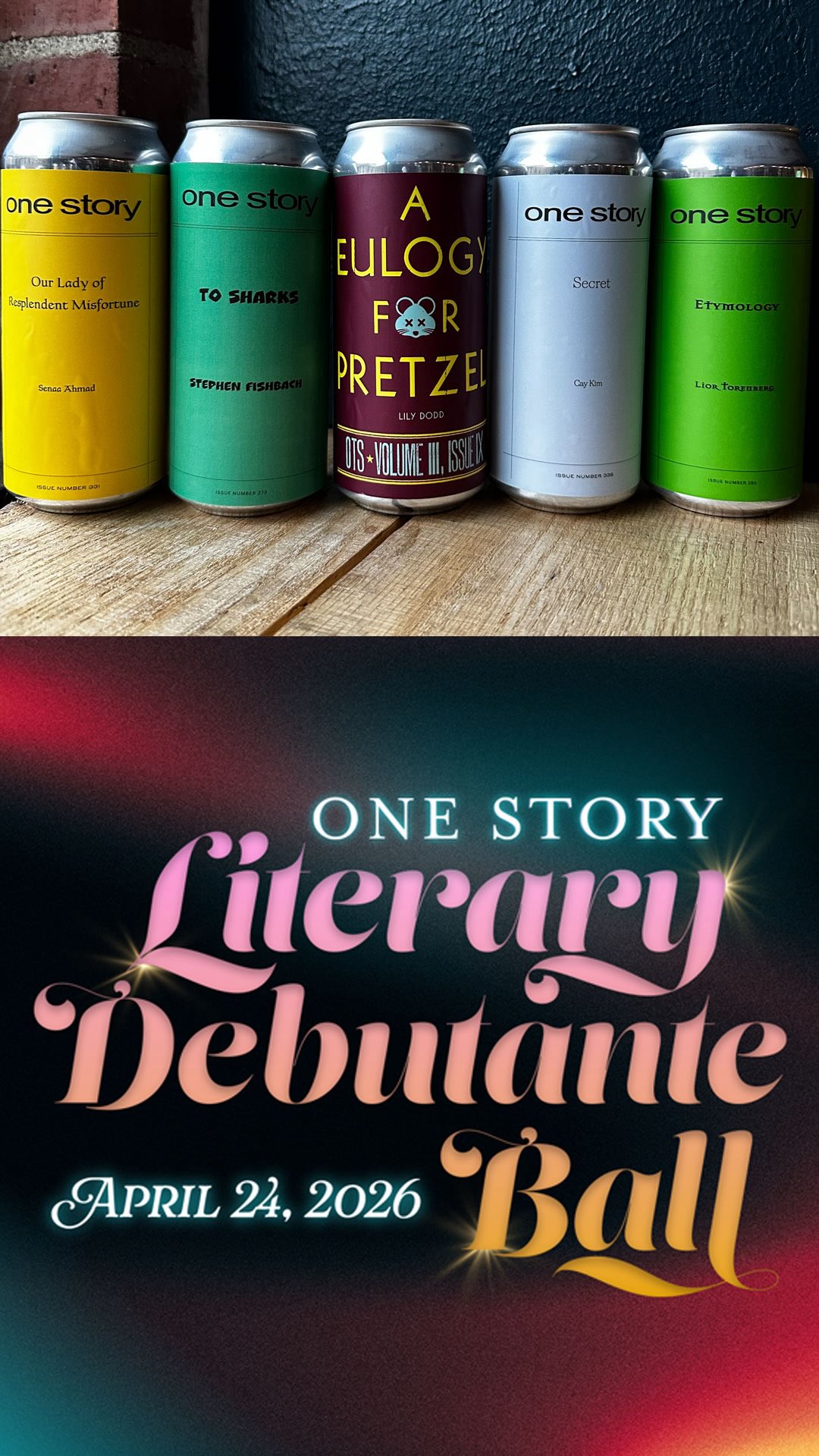🥳 We’re super excited to be teaming up with @onestorymag once again to provide some custom beers for their Debutante Ball.
Each year, One Story honors writers that have published short stories with them as they make their literary debut with their first full-length publication.
For the last two years, we’ve paired those published stories with beers that match the themes and vibe of their works.
Here’s the lineup we’ll have for this year:
Etymology by @liortorenberg - Smoked Helles Lager
Eulogy for a Pretzel by Lily Dodd - Blackcurrant Sour Ale
Our Lady of Resplendent Misfortune by Senaa Ahmad - Habanero Chocolate Stout
Secret by Cay Kim - Belgian White Ale
To Sharks by @stephenfishbach - American Lager
The Debutante Ball will be held on April 24 at Roulette in Brooklyn. Tickets and info are available through One Story’s website. Hope to see you there!