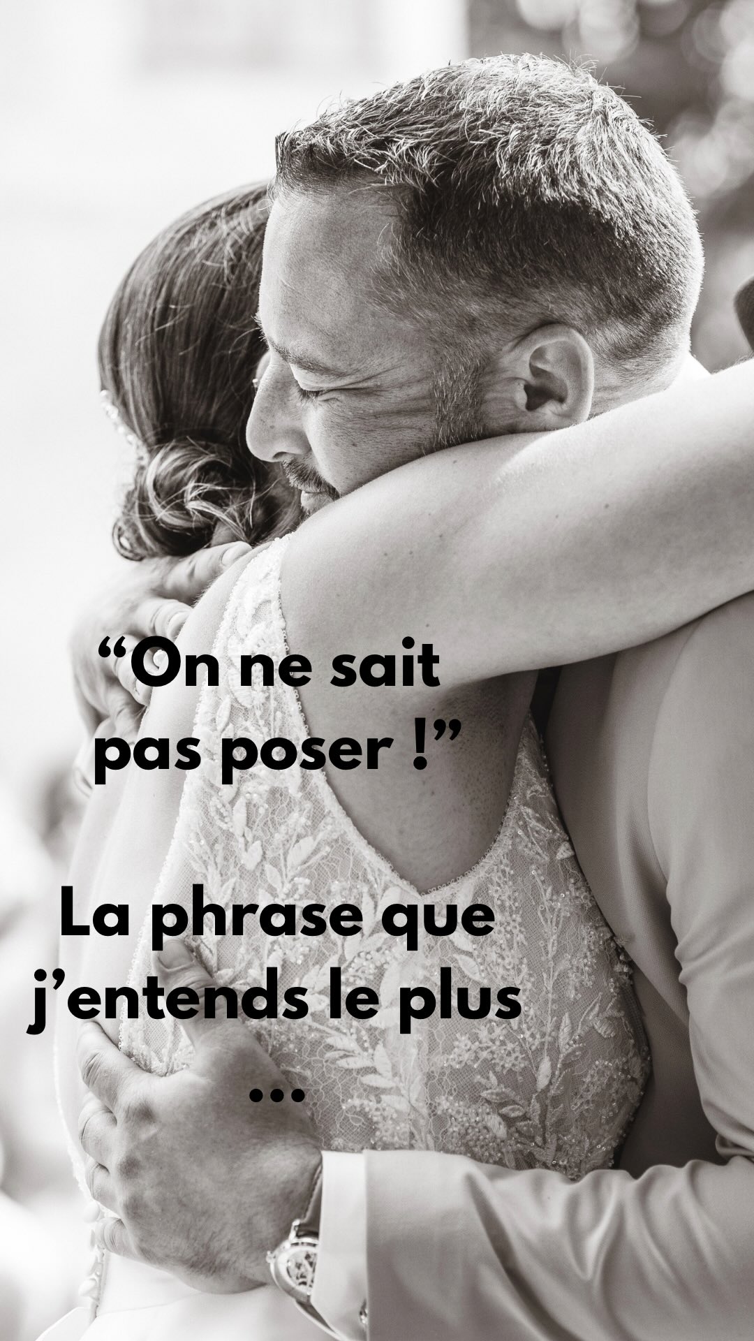 “On n’est pas photogéniques et on ne sait pas poser …”
C’est souvent la toute première chose que mes clients me disent que se soit des couples pour leur mariage, des familles pour une séance grossesse ou naissance, ou une femme pour sa séance boudoir.
Et pourtant…
les photos que vous voyez ici, ce sont eux.
Des personnes “normales”, qui pensaient ne pas être à l’aise, ne pas savoir quoi faire de leurs mains, ne pas aimer être prises en photo.
Mon rôle n’est pas de vous faire poser.
Mon rôle, c’est de vous guider, de vous mettre à l’aise, et de créer un espace où vous pouvez simplement être vous-mêmes.
Les plus belles images ne viennent pas de poses parfaites.
Elles viennent de ce qui se passe entre vous.
Je suis Delphine, photographe hypersensible et photographe de l’amour et de vos émotions, proche de Compiegne (Oise).
Je photographie les amoureux, les ventres qui s’arrondissent, les petits petons, les femmes en quête de confiance en elle et les familles qui s’amusent d’un rien, … en fait tous ceux qui veulent figer le temps un court instant, profiter de l’instant présent et se fabriquer des souvenirs pour la vie.
Découvrez mon univers ici et sur mon site internet, et n’hésitez pas à me contacter
au 06 24 58 59 62
ou à remplir mon formulaire de contact sur www.delphinephotographe.com
#photographecompiegne #famille #photographemariage