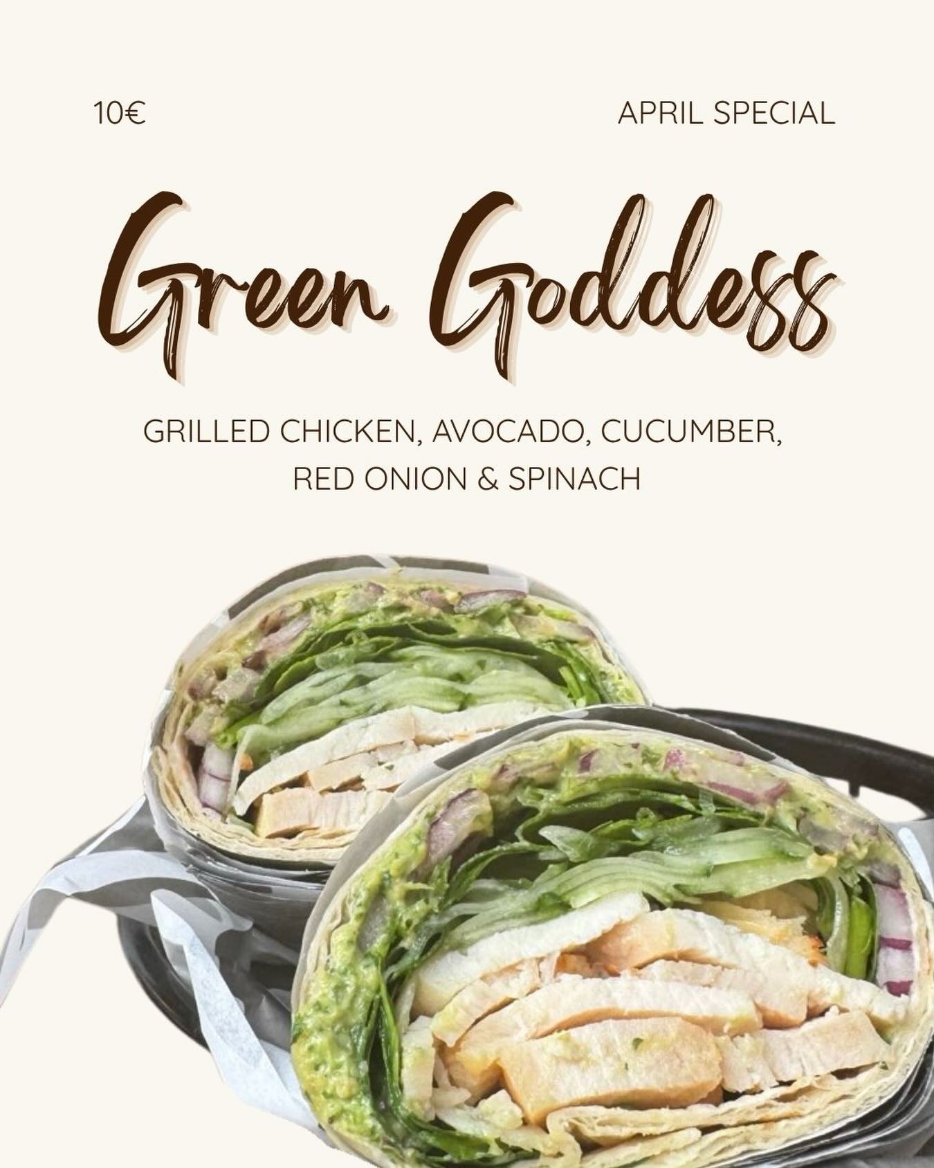 COMING SOON.. Green Goddess available from tomorrow!
🌯 Grilled Chicken, avocado, cucumber, red onion & spinach
Our monthly special, available this April only! 🔥
#monthlyspecial #breakfast #burrito #lunch #takeaway