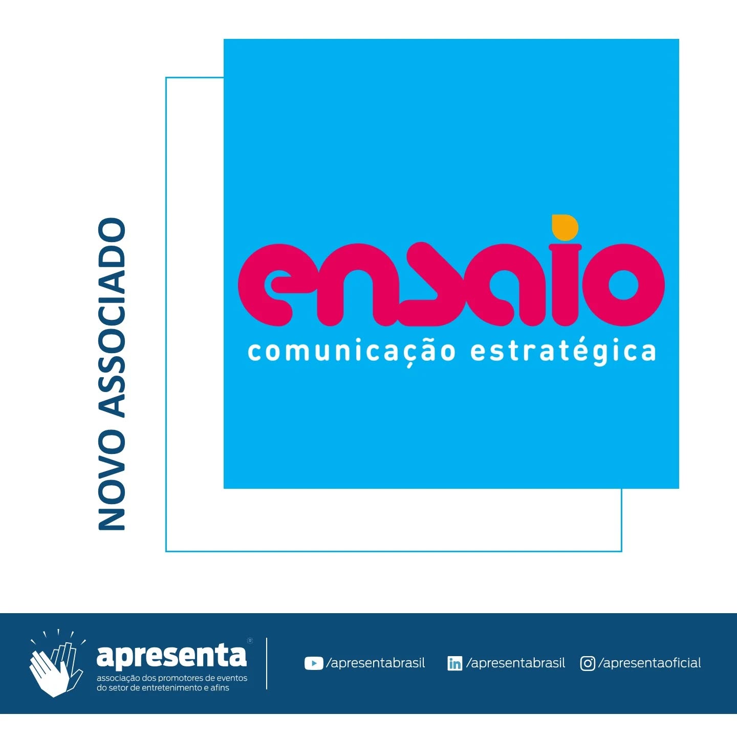 🎉 NOVO ASSOCIADO 🎉
A Ensaio Comunicação é uma agência criativa que mergulha em cada negócio para desenvolver campanhas que conectam, engajam e geram resultado. Em um cenário onde a atenção é disputada o tempo todo, não basta apenas estar presente é preciso criar ideias relevantes, com estratégia e identidade. Por isso, transformamos objetivos em conceitos criativos e campanhas que posicionam marcas de forma forte e consistente no mercado. Com uma atuação integrada, a Ensaio desenvolve campanhas publicitárias, branding, marketing digital, gestão de tráfego pago, assessoria de comunicação e criação de conteúdo. Nosso foco está em construir narrativas criativas que fortalecem marcas e impulsionam resultados, sempre conectando estratégia, estética e performance para fazer a marca se destacar de verdade.
#EnsaioComunicaçãoéApresenta
#SomosApresenta
#ApresentaRepresenta
#Apresenta+Abrabe