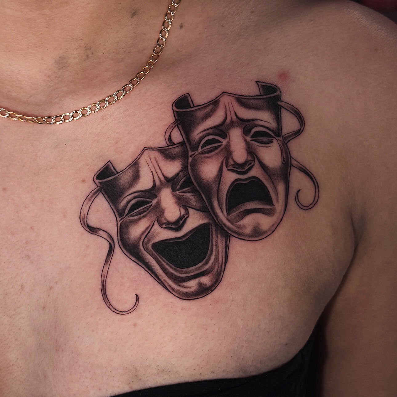 Smile now. Cry later 🎭
#vatattooartist #vatattoos #dmvtattoos #virginiatattoos #smilenowcrylatertattoo