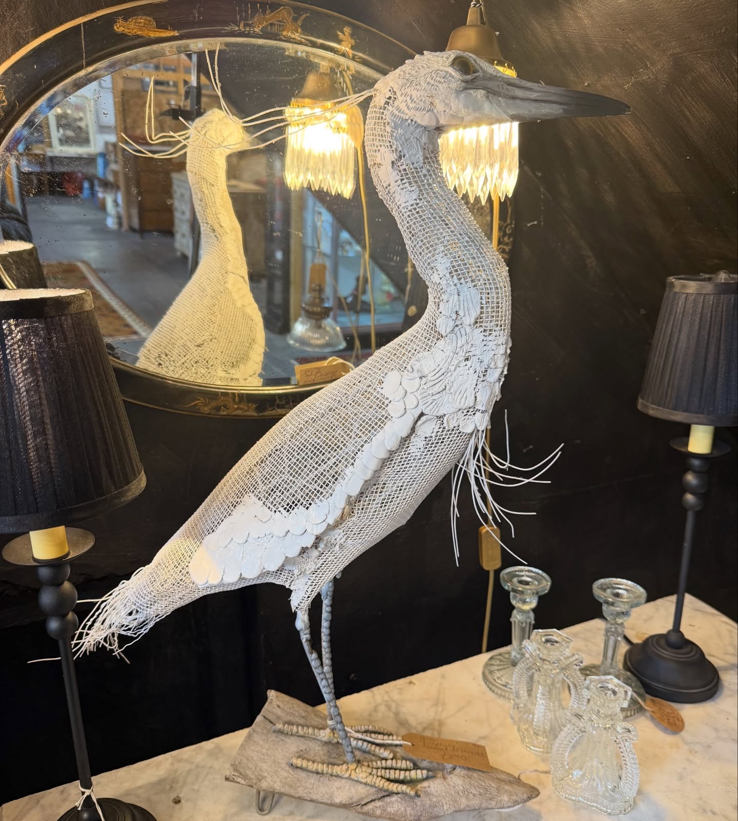 “That’s a little bit of Bev.”
It’s what Bev says when something catches her eye here at The Antique Village. Her first picks are full of personality, warmth, and instinct.
Though she’s new to us, her passion for interiors shines through. From her beautifully styled entrance porch display to her carefully chosen picks, Bev has a natural eye for pieces that bring character into the home.
Here are Bev’s Picks of the Week…
Bev’s first choice was the Heron sculpture by Daniel McDonald at £270.
The gold clock is a happy statement piece, adding “a touch of lovely” to your home—she’s right, it’s sold already!
A beautiful French bevelled glass mirror caught her eye priced at £380.
“Imagine these in the garden of an evening—lush.” Bev sees beyond the obvious. The pair of French floorstanding candlesticks are £150
The crystal chandeliers catch the light beautifully and are £145 each.
White painted Ladder £85.
Practical wall-mounted coat hooks £48.
Antique painted plume of feathers, reclaimed from a pub façade, with a wonderful timeworn patina £185.
Sycamore Trug £182.
A metal child’s bed, which could be used in the garden with plants on the tiniest castors £125.
A pair of Georgian pricket candlesticks £365.
Arts and Crafts carver chair £175.
Lovely shape ornate gold mirror £45.
Oak gilted corble £50.
Basket made from ash £150.
Draped with history, these worn ash stool have well-trodden footrests at £150 each.
An always useful pine storage trunk £75.
Graphite drawing, c.1850 £60.
and lastly, Bev loved the stoneware lions £38 and £59.
If you are interested in any of Bev’s picks, please get in touch.
www.theantiquevillage.co.uk
#GiltMirror #InteriorStyle #InteriorDecor #FrenchFurniture #interiordesign