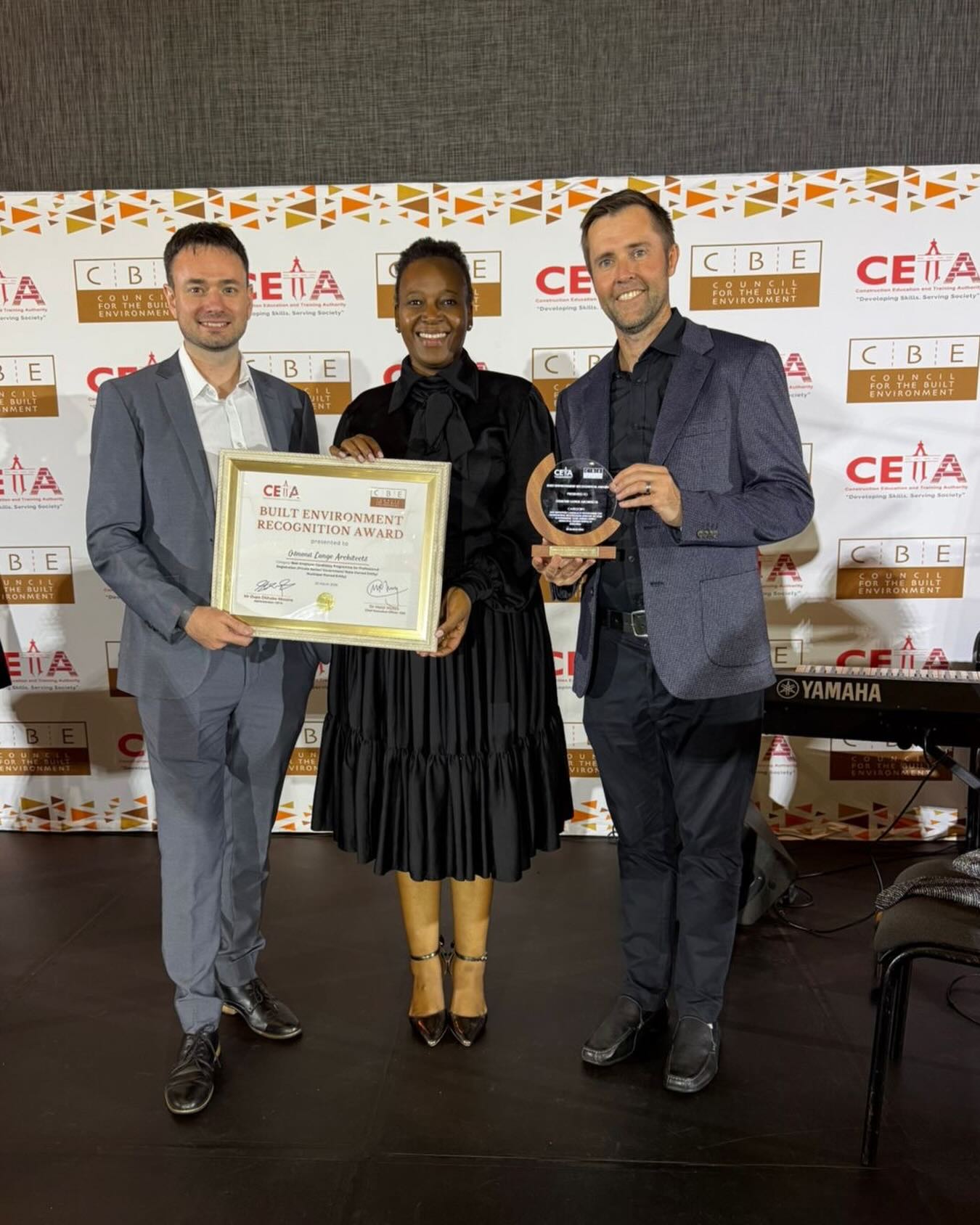 Osmond Lange Architects is proud to share that we were awarded Best Employer Candidacy Programme for Professional Registration (2025/2026), at the Built Environment Recognition Awards (BERA), hosted by the Council for the Built Environment in partnership with the Construction Education and Training Authority (CETA).
Held under the theme âRoad to Professional Registration,â the awards recognise professionals and organisations whose dedication continues to drive innovation, skills development, and transformation in South Africaâs built environment sector.
The Built Environment Recognition Awards brought together leaders from government, academia, and industry to celebrate excellence, transformation, and professional growth, while also recognising organisations that continue to contribute to skills development, capacity building, and sector transformation.
This recognition reflects our ongoing commitment to developing our people, supporting professional growth, and contributing to the advancement of the built environment profession in South Africa.
We are honoured to be acknowledged alongside peers who are shaping the future of the built environment sector. Thank you to our dedicated team whose hard work, mentorship, and commitment to professional development make achievements like this possible.