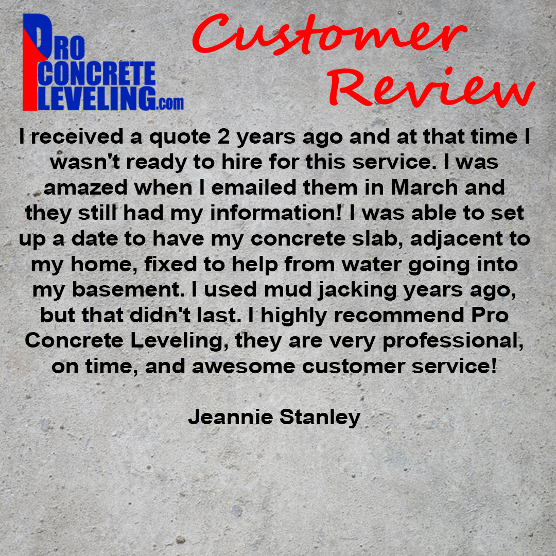 ⭐⭐⭐⭐⭐ Check out one of our most recent 5-Star Reviews! We regularly receive 5-star reviews from concrete raising and leveling customers in the Detroit, Monroe, and Toledo areas.
https://www.rfr.bz/i8a5fb0
#detroit #toledo #monroe #michigan #ohio