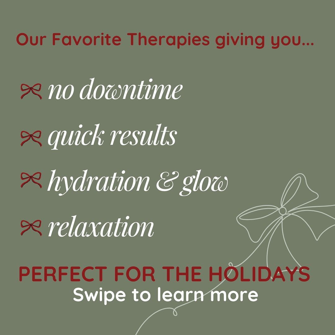 Looking for that refreshing glow right before the Holidays? Untouched has the best procedures for you, with no downtime and all the benefits!
In a rush and need a quick facial or want extra hydration for your skin? Choose one of our quick & easy procedures that will have you looking and feeling amazing! 🌟
Call us today to get that HOLIDAY GLOW 🎄 we can’t wait to see you SHINE✨ at your get togethers❤️
#untouched #holidays #beauty #skincare #nodowntime #biorepeel #prx #untouchedfacial #facials #glowing