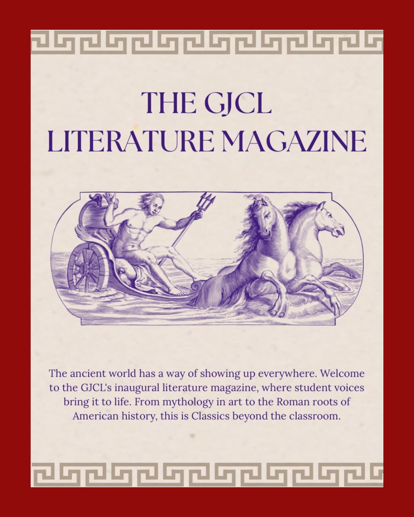 check out the link found in the linktree in the bio to view the GJCL’s inaugural literature magazine, where student voices bring it to life!!