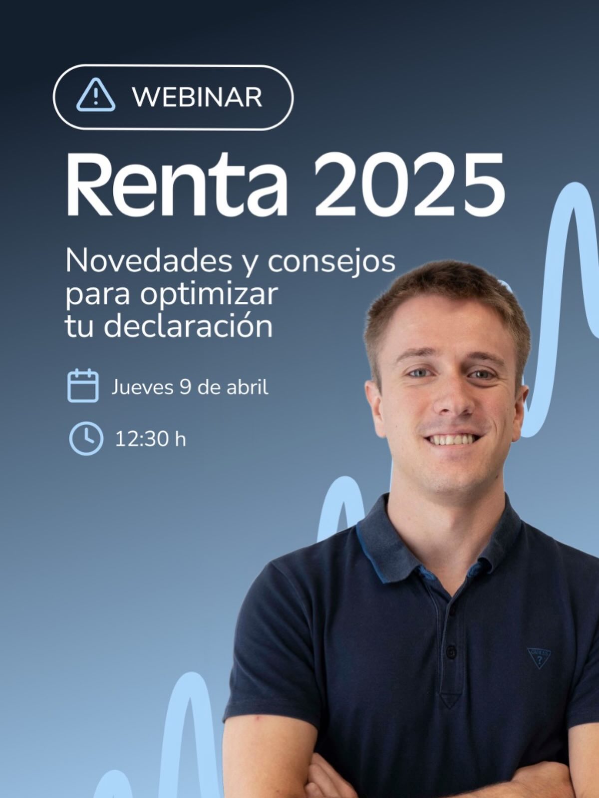 La campaña de la #Renta2025 está a la vuelta de la esquina y queremos que nuestros clientes se sientan informados y acompañados.
💻 Por eso, hemos preparado un webinar práctico en el que Arturo Cruz, nuestro asesor fiscal experto en la materia, explicará todo lo que se necesita saber para presentar la renta con agilidad, seguridad y eficiencia fiscal.
Repasaremos:
⟶ Novedades fiscales más importantes
⟶ Deducciones y beneficios fiscales
⟶ Consejos para declarar correctamente
Una sesión clave para aquellas personas que quieren optimizar su declaración anual del IRPF.
📝 ¡Inscripciones en el enlace de la bio!