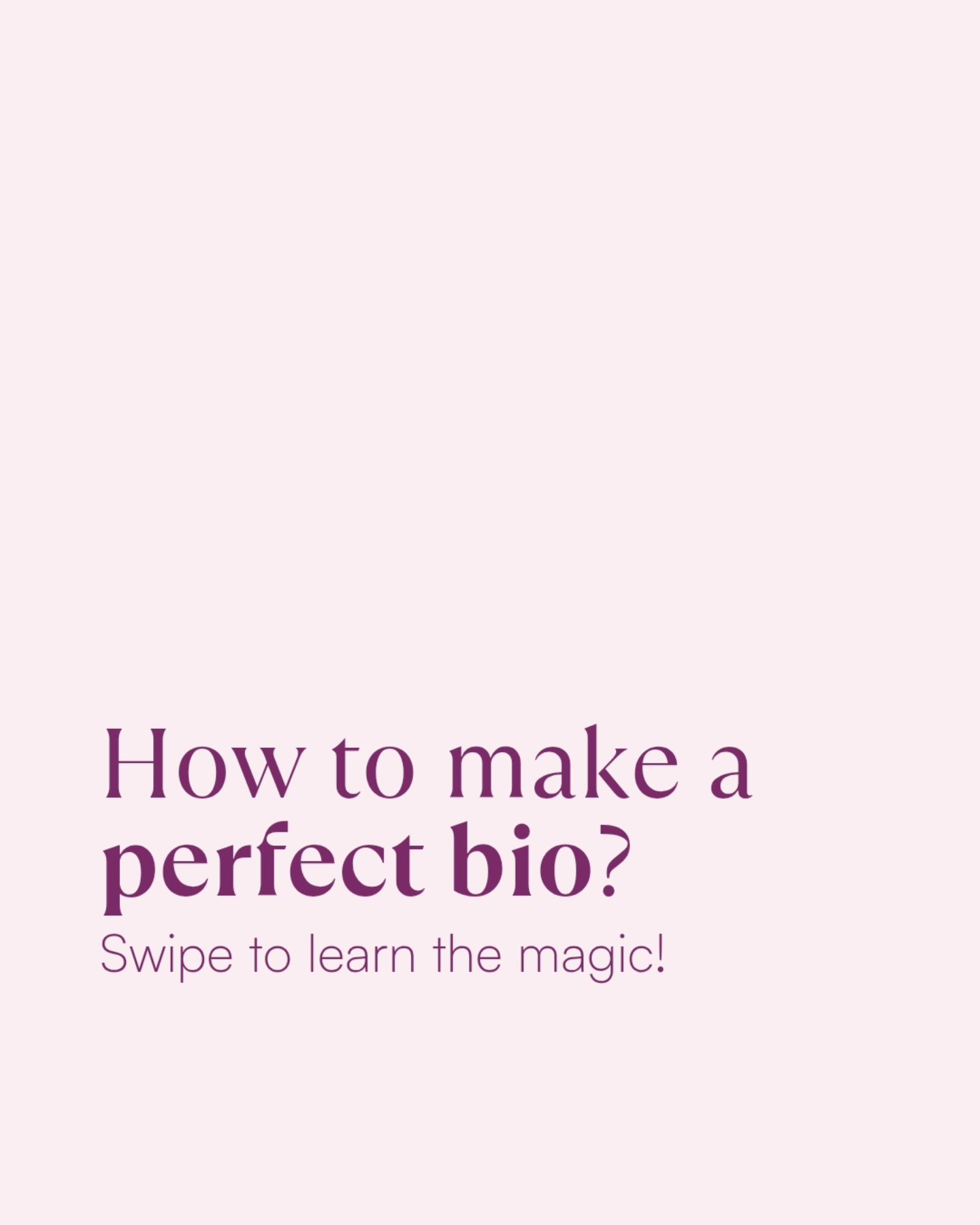 How to create your perfect Instagram bio in five steps?
1. Who is your target audience? Who are you searching for?
2. What transformation, or experience are you offering them? How you will change their lives?
3. What is your service or product that will provide them that change? How you will transform them?
4. Why you? What makes you/your business different and unique?
5. What do you wnat them to do? Click the link, follow you, chat with you? Call them on that action.
Now put these together and voilà - here goes your Instagram bio 🌸
Just don't forget to fit them to sound nice and catchy but also to make them short enough to fit 150 characters of your Instagram bio ☺️
Someone said social media is easy? 😉
#instagrambio #girlboss #smallbusinesssupport #howtoselloninstagram #sellonline #selloninstagram #smallbusinessowner #smallbusinessowners #localbusinessowners #localbusiness #productbusiness #sellproducts #girlbusiness #instagramtip #instagramadvice #instagramhack #instagrammanager #socialmediamarketingmanager