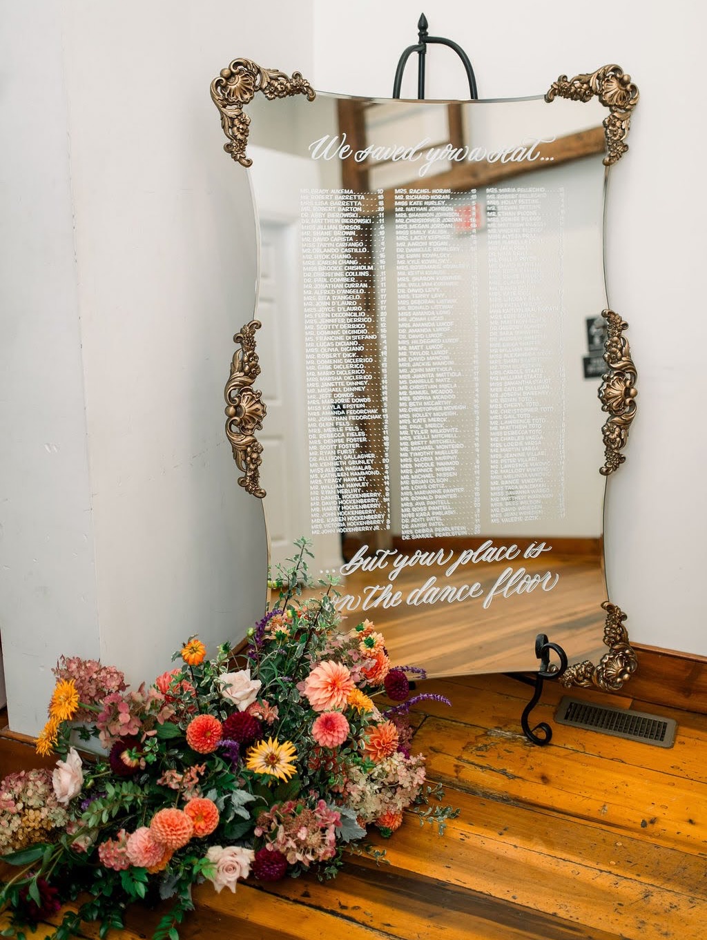 Who says you can’t have bright colors all year ‘round?!
Danielle & David’s colorful OCTOBER wedding day at @innatbarleysheaffarm was such a fun one to work on. I loved that this couple didn’t stick to traditional autumnal tones (though I love those, too!) and went with something as playful as they are.
We used vintage mirrors for the seating chart and welcome sign to tap into the charm of the venue, then added modern pops of pinks for the acrylic bar signs. On the tables, a double-sided menu and table number was both beautiful and practical for guests. At each place setting was a hand-calligraphed place card with different colors from the pink palette, indicating the guest’s meal choice for the evening.
This special day proves that you can mix and match materials while still keeping a cohesive feel for your day-of signage. Let’s chat about bringing in more of your style & personality to your wedding day or event!
Photography: @laurabriggsphoto
Venue: @innatbarleysheaffarm
Florals: @wild.indigo_
Dress: @vanclevebridal @pronovias
Hair & Makeup: @glossphilly
#colorfulwedding #fallweddings #seatingchart #weddingdetails #placecards