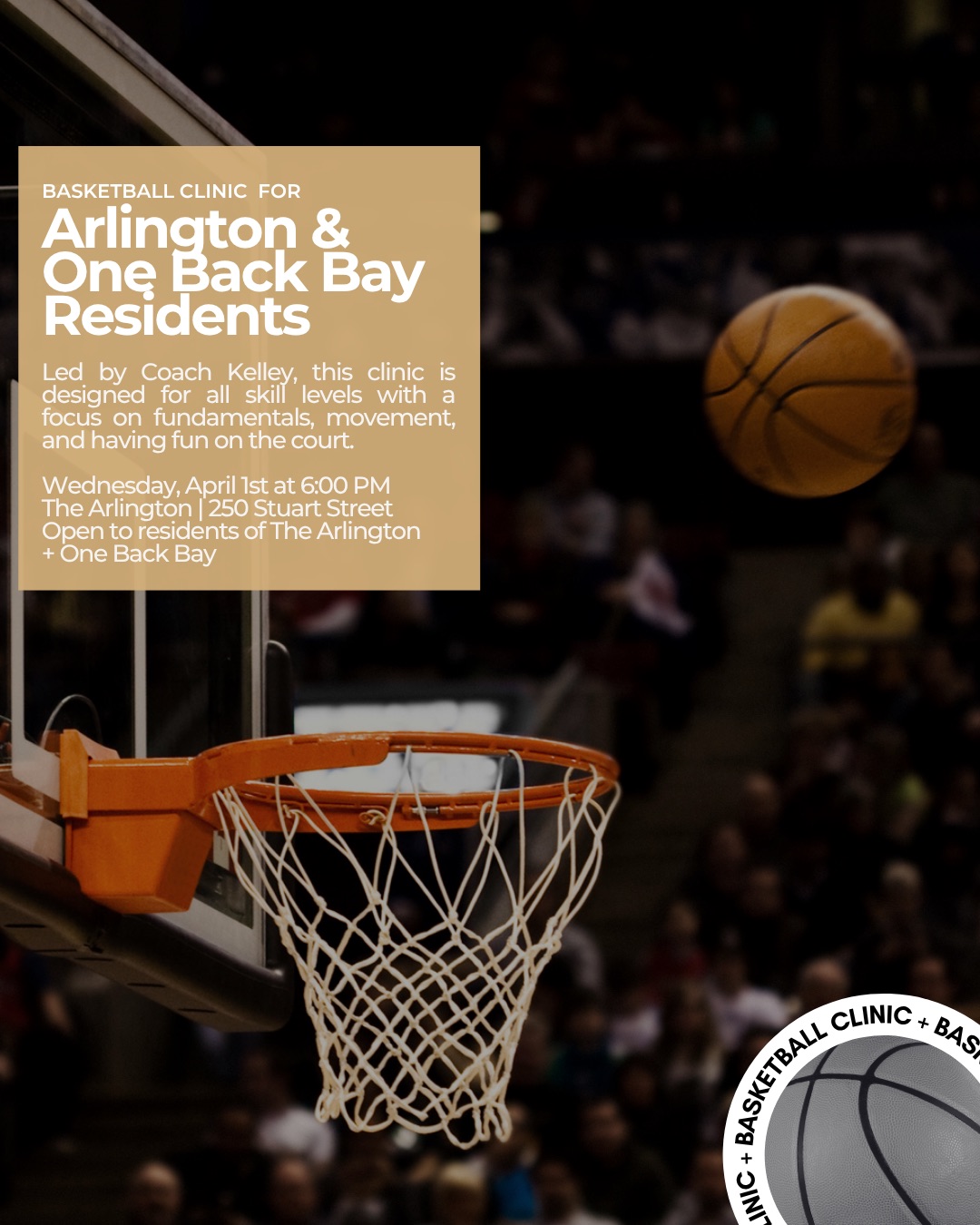 Join us for a Basketball Clinic with Coach Kelley 🏀
Whether you played growing up, want to sharpen your skills, or are just looking for a fun way to move, this clinic is designed for all levels and all experience.
With an incredible background in coaching, athletics, and wellness, Coach Kelley brings the perfect mix of energy, knowledge, and support to the court.
🗓️Wednesday, April 1st at 6:00 PM
📍The Arlington, 250 Stuart Street
Open to residents of The Arlington and One Back Bay.
Come move, connect, and have some fun with your community on the court 🤍
#vosfitness #bostonmassachusetts #boston #bostonfitness #bostonwellness