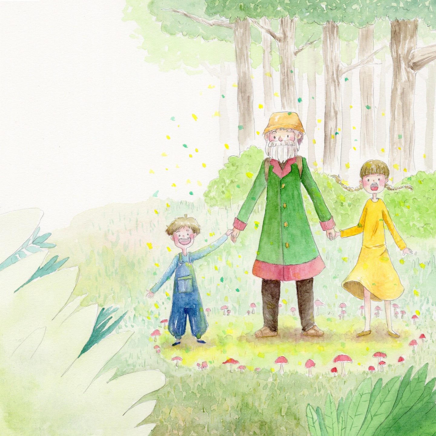 次のコンテスト用の作品の一コマ
絵本用のイラストっていろいろな描き方があると思うけど僕は文字の入れる空間をを開けて文字も見やすく、構図と一体化してる感じの作品が好きです。
#水彩画 #絵本 #watercolor_art