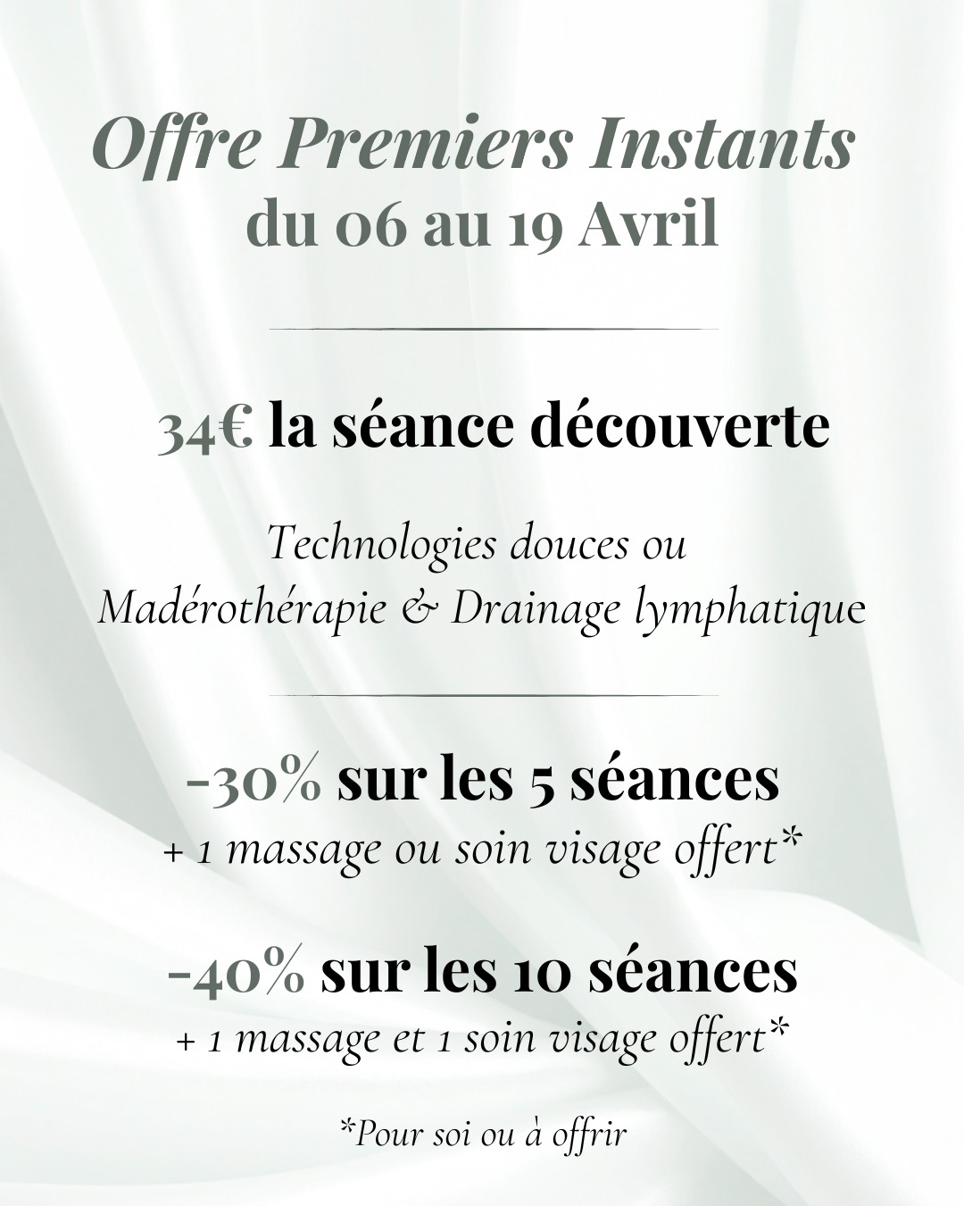 A l'occasion de l'ouverture de la Maison Lypocare, nous vous proposons de découvrir les soins lors de premiers rendez-vous privilégiés. 🍀
Un moment pour prendre soin de vous, à un tarif exceptionnel, pour découvrir l'expérience Maison Lypocare en douceur. 🌿
Les places sont très limitées.
Réservation sur Planity, lien en bio.