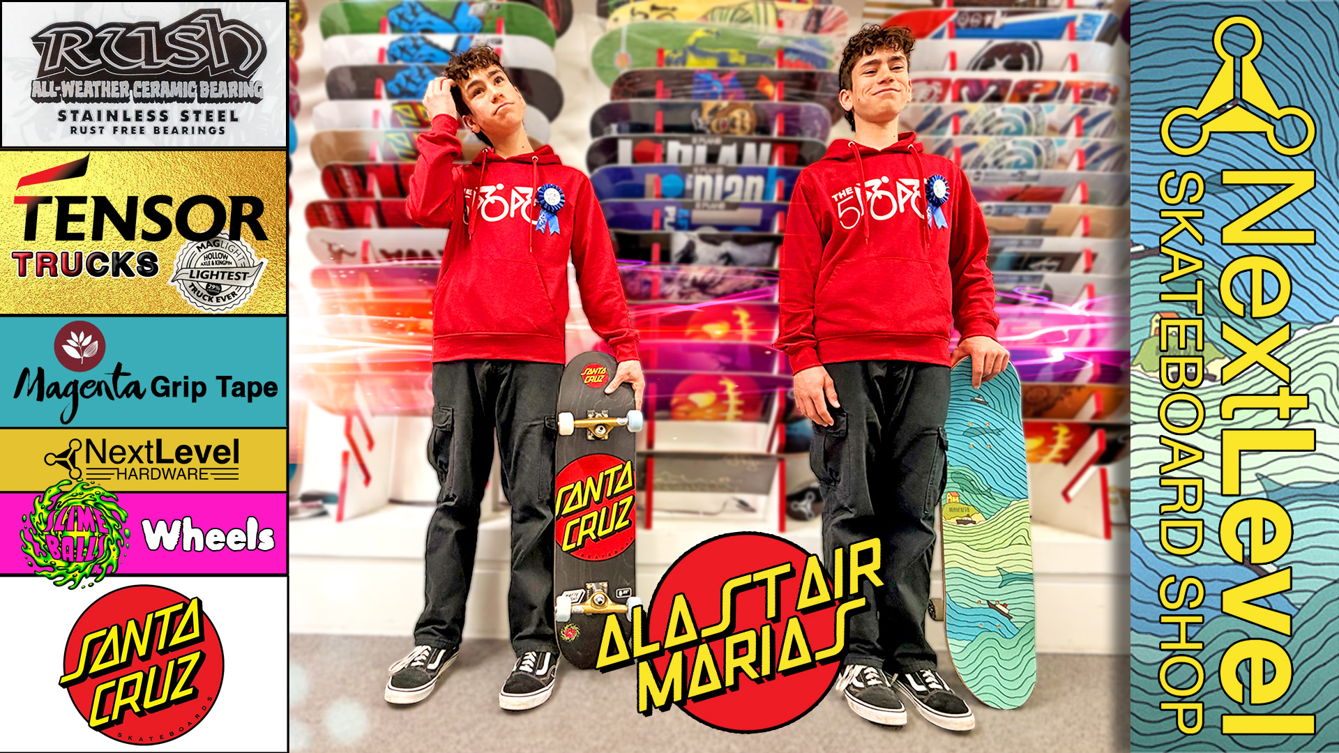 Alastair is smart!
He took advantage of the generosity of the Municipality of the County of Antigonish and their skateboard lending program to give skateboarding a try — and he was instantly hooked. Not only that… he was really good right away.
After doing a few lessons at Next Level Skateboard Shop, he applied what he learned at the Antigonish Skatepark on the few skateable days we had last week. Progress came fast.
Now at 14 years old, Alastair has his own complete skateboard from Next Level Skateboard Shop:
• Santa Cruz Dot 8.25" board
• Tensor MagLight Gold Trucks — the lightest trucks in the world
• Slimeballs 53mm wheels
• Rush Ceramic bearings
• Next Level Gold hardware
• Magenta Skateboards graphic grip tape
Happy Birthday Alastair, man! 🎉🛹
Hard work. Smart moves. Big progression ahead.
@nextlevel_skateboards
@antigonishskatepark
@santacruzskate
@tensortrucks
@magentaskateboards
@rushbearings