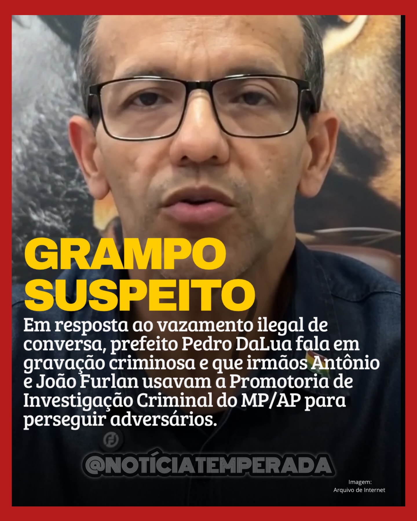 | Macapá/AP - Após o vazamento de conversa gravada ilegalmente entre o então presidente da Câmara de Macapá, Pedro DaLua, e o presidente do Congresso Nacional, Davi Alcolumbre, em setembro do ano passado, publicado nessa terça-feira, 24, em primeira mão pelo site Metrópole, o hoje prefeito interino de Macapá se pronunciou sobre o caso e acusa diretamente os irmãos Antônio e João Furlan de usarem a Promotoria de Investigação Criminal do Ministério Público do Amapá, do qual o promotor de justiça afastado, João Furlan, foi titular, para perseguir e monitorar adversários.
João Furlan foi afastado do cargo de promotor de justiça em 26 de janeiro pelo Conselho Nacional do Ministério Público (CNMP) por 60 dias. Ele é investigado pela Polícia Federal e Ministério Público Eleitoral em uma ação que trata de suposta compra de votos nas eleições municipais de 2020. O CNMP também abriu processo administrativo para apurar a participação do promotor em esquemas proibidos.
DaLua explica ainda que a conversa estabelecida com o senador Davi, foi de buscar ajuda e orientação para resolver impasse com a gestão Furlan. Ainda segundo ele, Davi o orientou a tomar medidas jurídicas contra o município de Macapá. “Tudo dentro da legalidade”, completa DaLua.
“Lamento o vazamento ilegal de um grampo criminoso… fui perseguido desde quando virei presidente da Câmara Municipal de Macapá pelo Furlan e pelo seu irmão promotor”, afirma o prefeito interino.