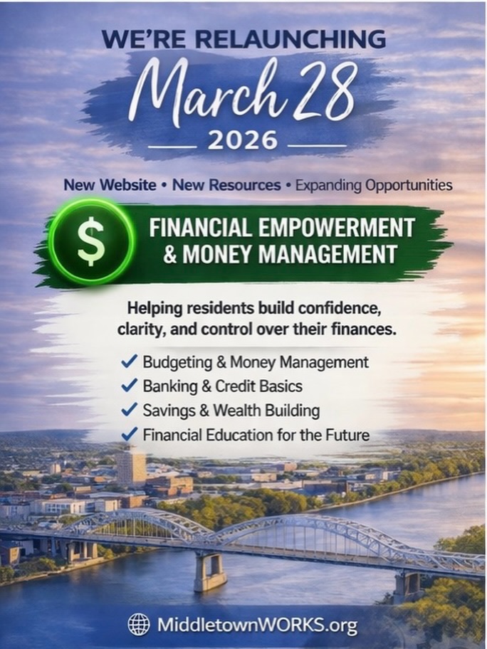 A new opportunity should come with new stability. New MONEY!!
Once you’re working, the next step is knowing how to manage, grow 🌱 and sustain what you’ve earned.
This is about more than budgeting, it’s about building confidence with money, understanding your options, and creating long-term security.
It’s not just about getting the job…
it’s about keeping it and growing.
Workshops coming April 2026!!
Website Launching:
📅 Launching March 28
🌐 MiddletownWORKS.org
Comment 💰 if you’re ready to build real financial stability.
.
.
#SingleParents
#EconomicMobility
#FinancialEmpowerment
#MiddletownCT
#CommunitySupport