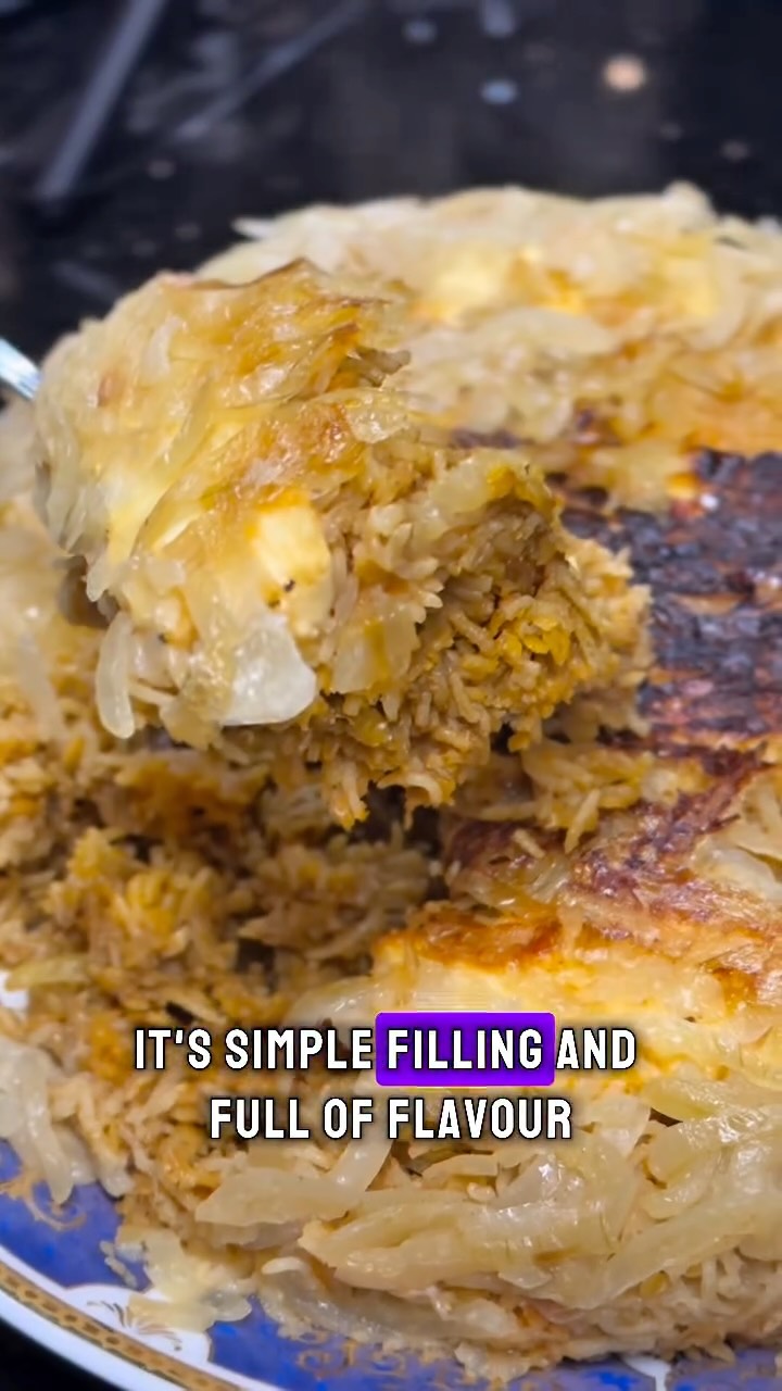 Kecheri (Lentil Rice)
Ingredients:
• 250g red split lentils, washed
• 450g basmati rice, washed
• 2 tbsp oil
• 2 tsp salt
• 4 tbsp tomato puree
• 1 liter water
• 200g butter
• 8 garlic cloves, chopped
• 8 tsp cumin powder
• 600g onions, sliced
• 2 tbsp oil
• 2 packs halloumi cheese, sliced
To Serve:
• Fried eggs
• Yogurt
Instructions:
Combine lentils, rice, salt, oil, tomato puree, and water in a pot. Cook on high heat until the water evaporates.
In a pan, melt butter and margarine. Sauté garlic until golden, stir in cumin, and cook for 2 minutes. Mix into the rice.
Sauté onions in oil until soft. Add halloumi slices on top, then layer the rice over them. Cover and cook on low heat for 45 minutes.
Serve with fried eggs and yogurt.
#iraqiflavors #iraqifood
#haloumicheese #lentilsrecipes #foodlover