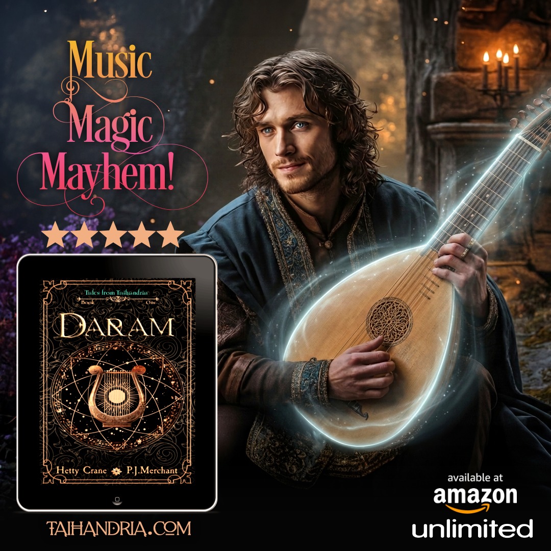 Tales from Taihandria is an enchanting 4 book Portal Fantasy series recounting the adventures of the rock band Sun who accidentally quantum tunnel themselves into a far off medieval world where music - their extraordinary rock music - has powerful magical effect.
Imprisoned as heretical sorcerers they must find their way back to Earth, but not without their share of adventure and romance along the way.
Some familiar tropes:
⭐ The Quest
⭐ Find the MacGuffin
⭐ Forbidden Magic
⭐ Reluctant Heroes
⭐ Feminine Friendship
⭐ Friendships Tested
⭐ Found Family
⭐ Slow Burn Romance
⭐ Ancient Rituals
⭐ Culture shock
"If you decide to get this book, I would advise buying the entire series right away because you won’t want to stop reading! It took me a minute to get into the story and then I was hooked!"
-FB reader review