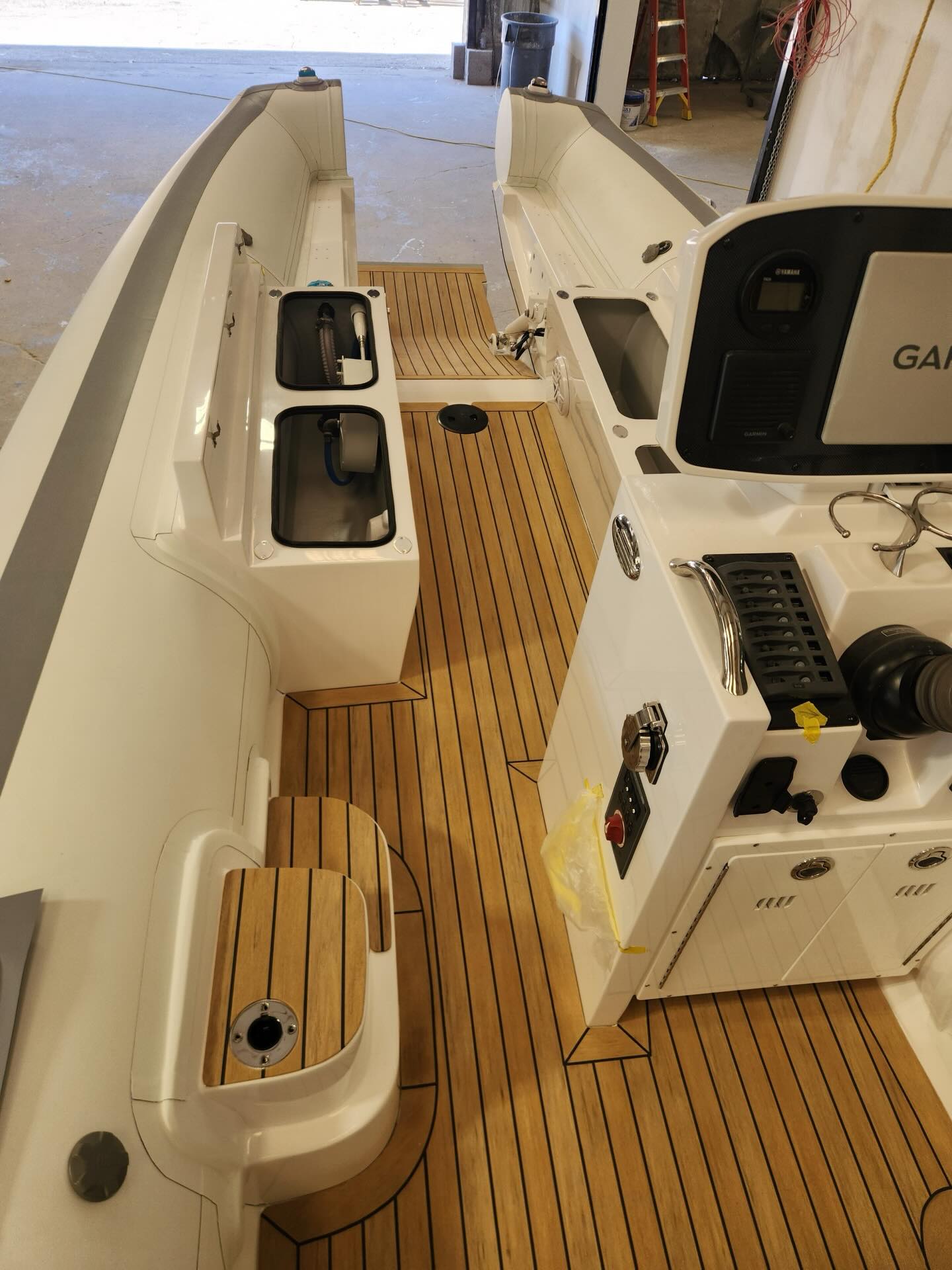New Permateek decking for one of the Novurania Cat 20 models. Up next is the Cat 24. Very interesting boats complimented by one of the most natural looking synthetic teak decking products available. #superyachttenders #permateek #yachtdesign #yachtlife #ebersoldboatworks