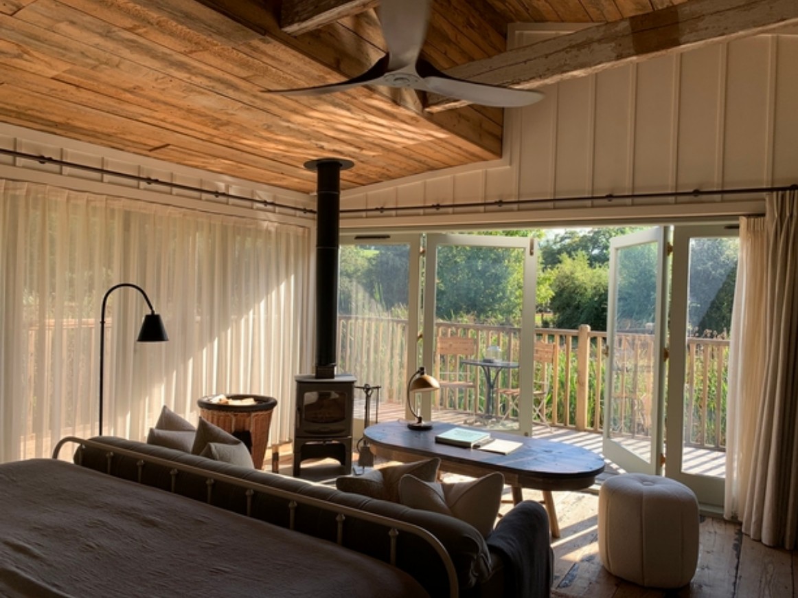 : For Soho House & Co, Sam provided the concept design, planning drawings and some parts of the detailed design for Soho Farmhouse's 'Twin Studio' Cabins. This cabin type was designed to be a kind of semi-detached unit for multiple guests with separate entrances/balconies/accommodation.
Siting these cabins was a fun but tricky process. We needed to find visually appealing locations that also worked within the ecology restrictions, set-up following a review of the existing stream and the flood plain restrictions. We could not site the cabins anywhere where they could make localised flooding worse. For the guests, it was important to orientate these cabins to minimise opposing views.
The interior geometry was designed to contain architectural merit but also be a blank canvas for a number of interior design firms to apply their stamp. Some interior schemes were more Scandi, some more Japanese, some more 'old cottage' and some more 'new-Cotswolds.'
We always like hearing from people with interesting countryside ventures, get in touch if you think we could help with your design.
:
:
#GledhillArchitectureStudio
#ArchitectsUK
#Architects
#Architecture
#DesignConcept
#Design
#Brightonarchitect
#Brighton
#Clapton
#Hackney
#Tottenham
#Sevensisters
#HomeTransformation
#GrandDesigns
#landscape
#gardendesign
#londongarden
#urbangarden
#LondonArchitect
#Crittal
#VictorianTerrace
#ModernHouse
#HomeRenovation
#Extension
#Worthing
#worthingarchitect
#Cotwolds
#Sohohouse
#Sohofarmhouse