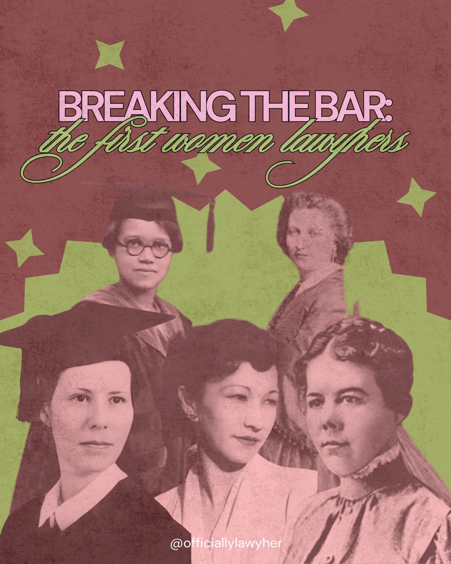 As we wrap up Women’s History Month, we’re honoring these first women LawyHers 👩🏽⚖️⚖️ Some of the first, but certainly not the last!!! Swipe through to learn more about each of these women who paved the way for more lawyers in the United States 🌟 #lawyher #womenshistorymonth #lawyer #womeninlaw