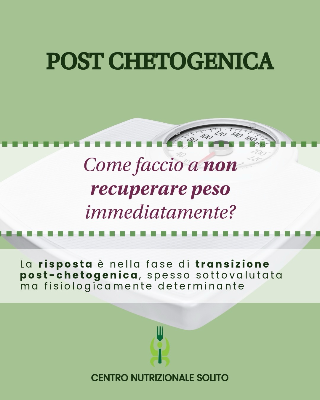 Una delle domande più frequenti dopo una dieta chetogenica è:
“Come faccio a non recuperare peso subito?”
La risposta è nella fase di transizione post-chetogenica, spesso sottovalutata ma fisiologicamente determinante.
Durante la chetogenica, l’organismo si adatta a un metabolismo a prevalente ossidazione dei grassi e dei corpi chetonici, con una drastica riduzione dei carboidrati (≈5%).
Questa condizione comporta:
• una riduzione delle riserve di glicogeno;
• una diminuzione della secrezione insulinica;
• un aumento della lipolisi, ovvero dell’utilizzo dei grassi a scopo energetico.
🔬 Cosa succede se reintroduciamo bruscamente i carboidrati?
Un aumento repentino può causare:
• rapido ripristino del glicogeno;
• aumento della secrezione insulinica;
• maggiore predisposizione allo stoccaggio energetico.
👉 Questo si traduce nel cosiddetto effetto rebound, spesso percepito come “recupero immediato del peso”.
✅ La strategia corretta: reintroduzione graduale
Per favorire un corretto adattamento metabolico, è importante reintrodurre i carboidrati in modo graduale:
➡️ ~5% carboidrati → fase chetogenica
➡️ ~20% carboidrati → fase low carb
➡️ ~40–45% carboidrati → regime bilanciato
Questo consente:
✔️ una modulazione graduale della risposta insulinica;
✔️ un adattamento metabolico senza eccessi;
✔️ una migliore gestione della fame e della glicemia.
La fase post-chetogenica non è un “ritorno alla normalità”, ma una fase metabolica delicata che richiede:
👉 gradualità
👉 controllo
👉 consapevolezza alimentare
È questo passaggio che determina il mantenimento dei risultati nel lungo periodo.
✨ Niente paura: con il giusto approccio, il peso non si recupera.
#chetogenica #solitonutrizione #alimentazione
