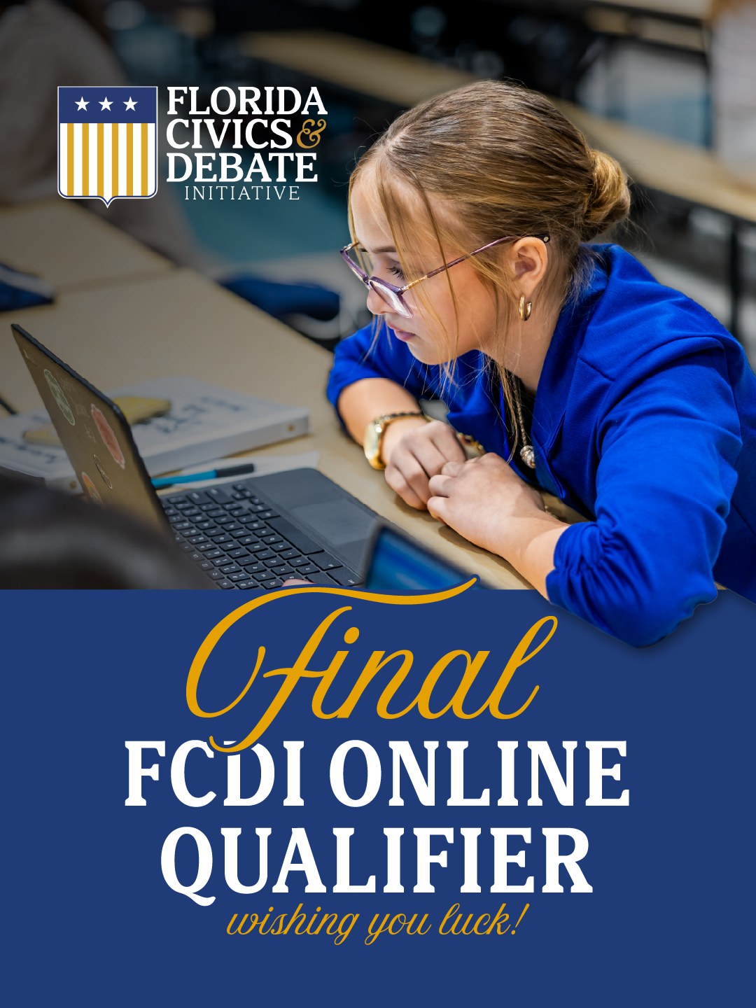 It’s time for Statewide Online Qualifier D! This is the last opportunity to qualify for the State Championship.
All your hard work, dedication and preparation will pay off!