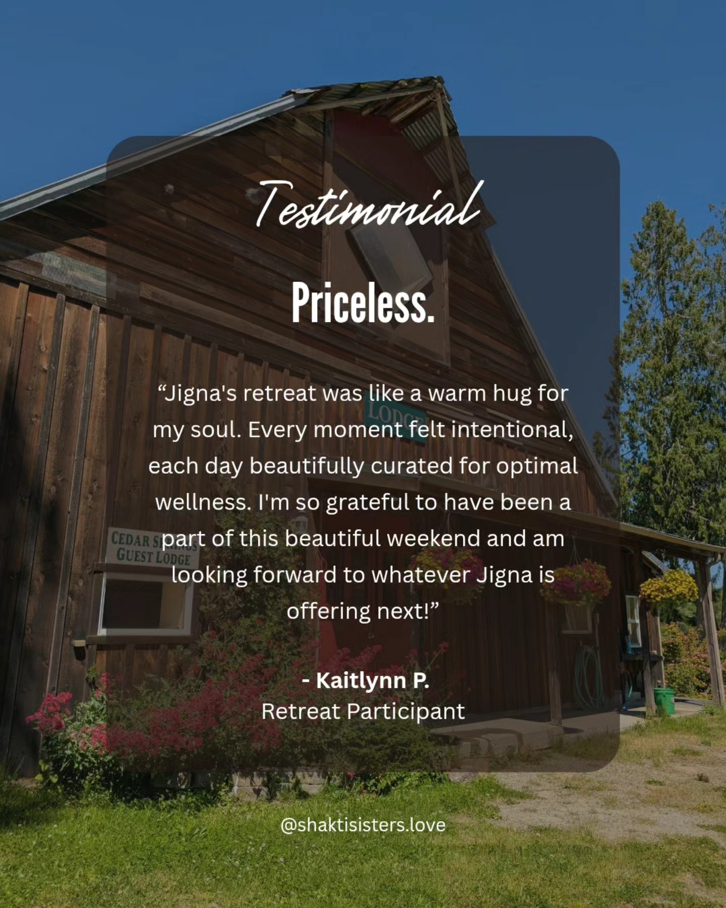 ✨ The testimonials are rolling in… and I’m feeling so humbled and in awe of the beautiful souls who joined the Sacred Pause weekend.
💖 Hosting this retreat was an honor, and I’m beyond grateful for the deep connections and transformations that unfolded.
🌿 I’m working on future retreats and would love to share more with you. To get early access, make sure you’re on the list (link in bio).
Hope you’re all doing alright… it’s wild out there. Take care of your hearts and DM me if you need any support. 🤍