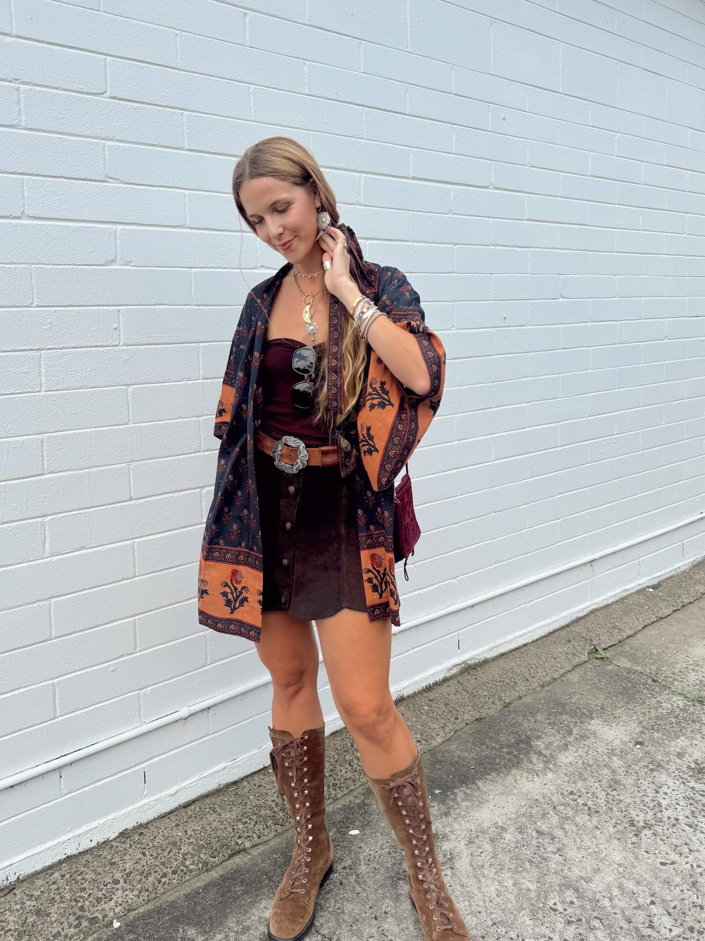 ✨Style crushing✨
Fleur rocking vintage and block print to perfection in our SANA kimono robe. 🔥👌
Online now xo