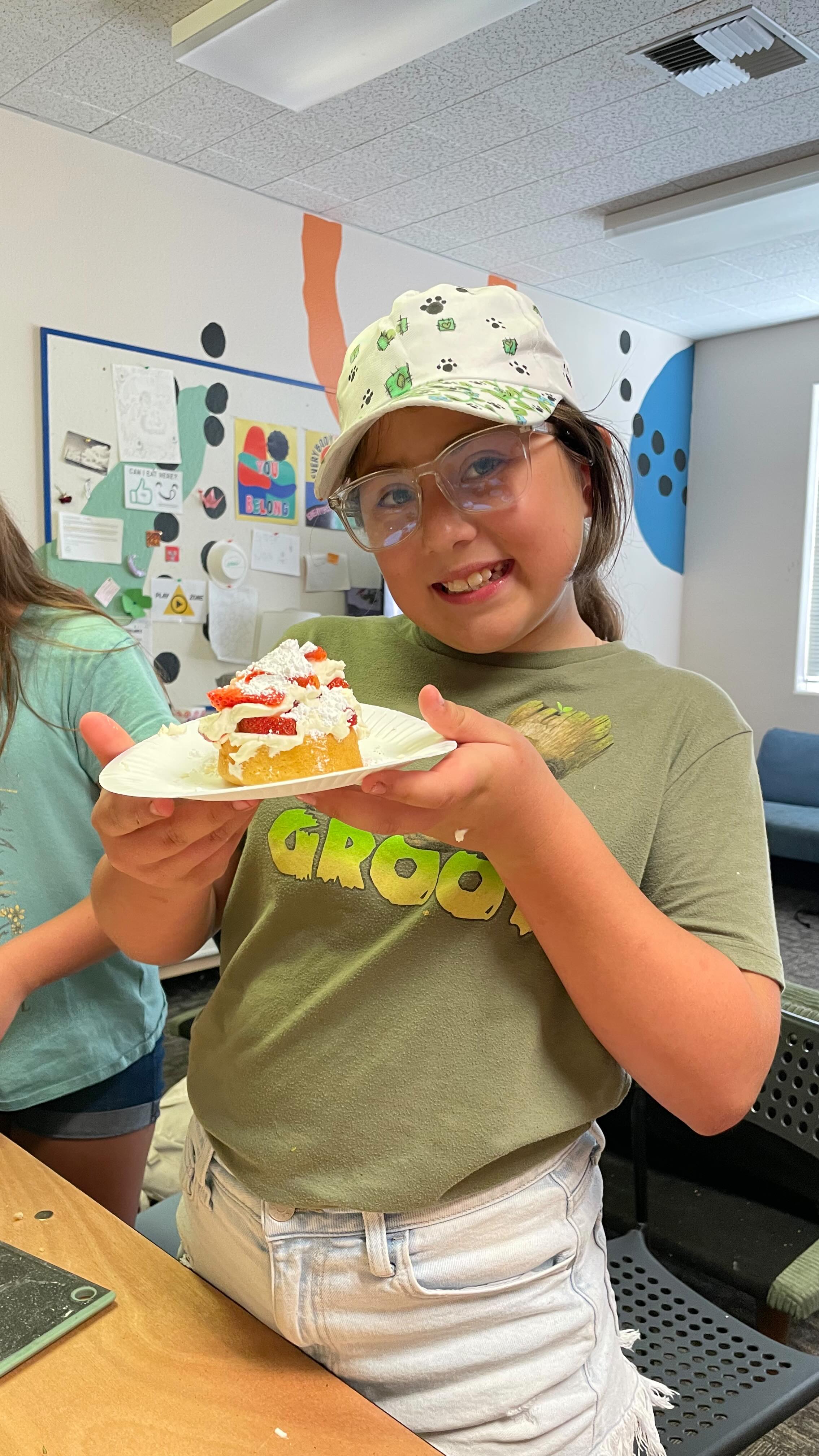 made with love and lots of strawberries ! baking club with Fowler Street 🍓thank you to our community partners at the Methodist center for making this all possible !