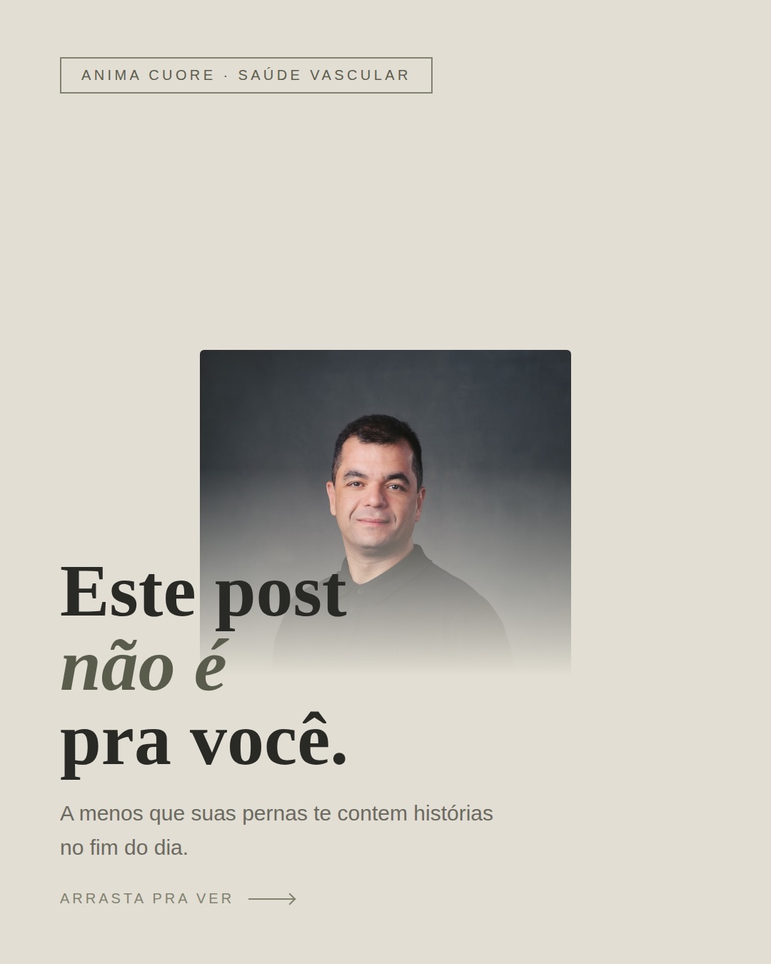 Este post não é pra você — a menos que você tenha 40 anos ou mais e seu corpo esteja tentando te dizer alguma coisa.
Aquele peso nas pernas no fim do dia. O cansaço que você foi acostumando. As varizes que apareceram. O inchaço que some de manhã e volta à tarde.
Você chamou de estresse. De idade. De frescura.
Não é frescura. Tem nome clínico: Doença Venosa Crônica — DVC.
Depois dos 40, o corpo da mulher muda. E essas mudanças têm consequências vasculares reais. Os três maiores guidelines vasculares do mundo — ESVS, SVS e SBACV — são unânimes: sexo feminino, idade, número de gestações e histórico familiar estão entre os principais fatores de risco para DVC.
A maioria das mulheres convive com a doença por anos — sem saber, sem diagnóstico, normalizando o que sente.
Você não precisa aprender a conviver com isso.
Você precisa de uma avaliação vascular de verdade.
A avaliação começa pelo exame clínico. Quando necessário, o Eco Color Doppler completa o diagnóstico — sem dor, sem internação.
Sou Dr. Felipe Silva da Costa, cirurgião vascular. Atendo na Anima Cuore — uma clínica criada para cuidar da sua saúde com a seriedade que ela merece.
Se você chegou até aqui: este post era pra você.
🎯Salva — pode ser pra você ou pra alguém que você ama.
💬 Comenta: qual sintoma você normalizou por mais tempo?
📍 Anima Cuore · Rua Geraldo Martins, 70, salas 801/802 · Icaraí, Niterói/RJ
📲 WhatsApp: (21) 96704-2018
Baseado nas diretrizes: ESVS 2022 · SVS/AVF/AVLS 2022–2023 · SBACV 2023
#mulher40mais #saudefeminina #doencavenosacronicca #DVC #saudevascular cirurgiavascular varizes niteroi icarai animacuore saudedamulher drfelipesilvadacosta mulheres40 saude40mais SBACV