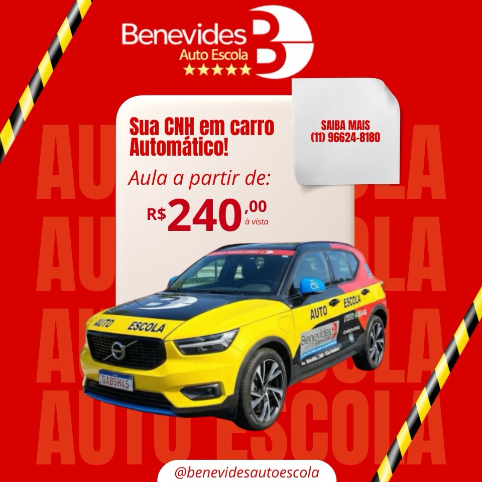 Quer tirar sua CNH em carro automático? 🚗✨
Na Benevides, você aprende com mais conforto, praticidade e confiança desde a primeira aula!
Aproveite condições especiais e dê o primeiro passo para sua liberdade no trânsito! 📲
#CNH #CarroAutomático #AutoEscola #Habilitação #Dirigir