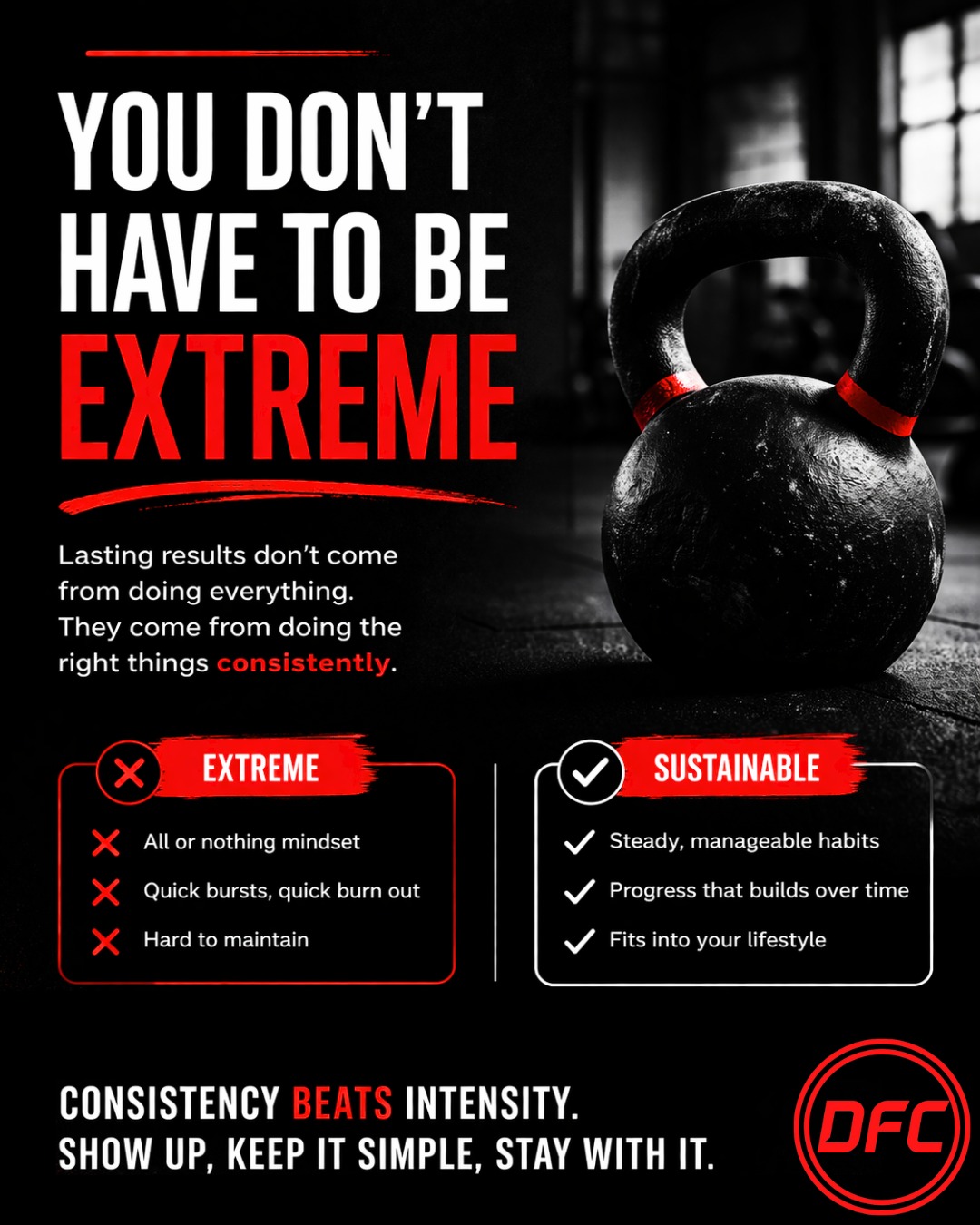 You don’t need all or nothing.
You need steady.
Sustainable.
Consistent.
#TheDisciplineFitnessCoach